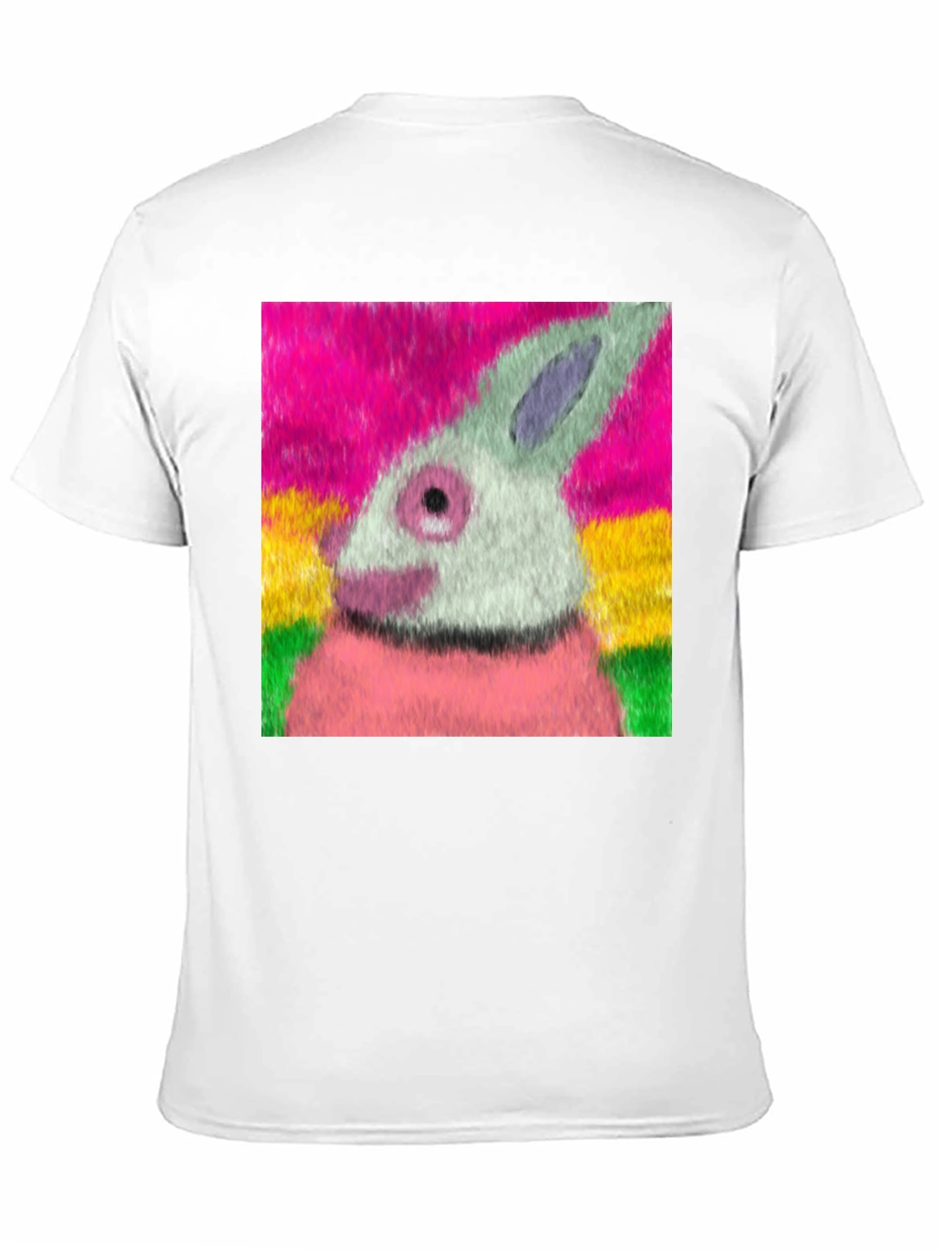 Artsy Rabbit Graphic T-Shirt - Casual Tee