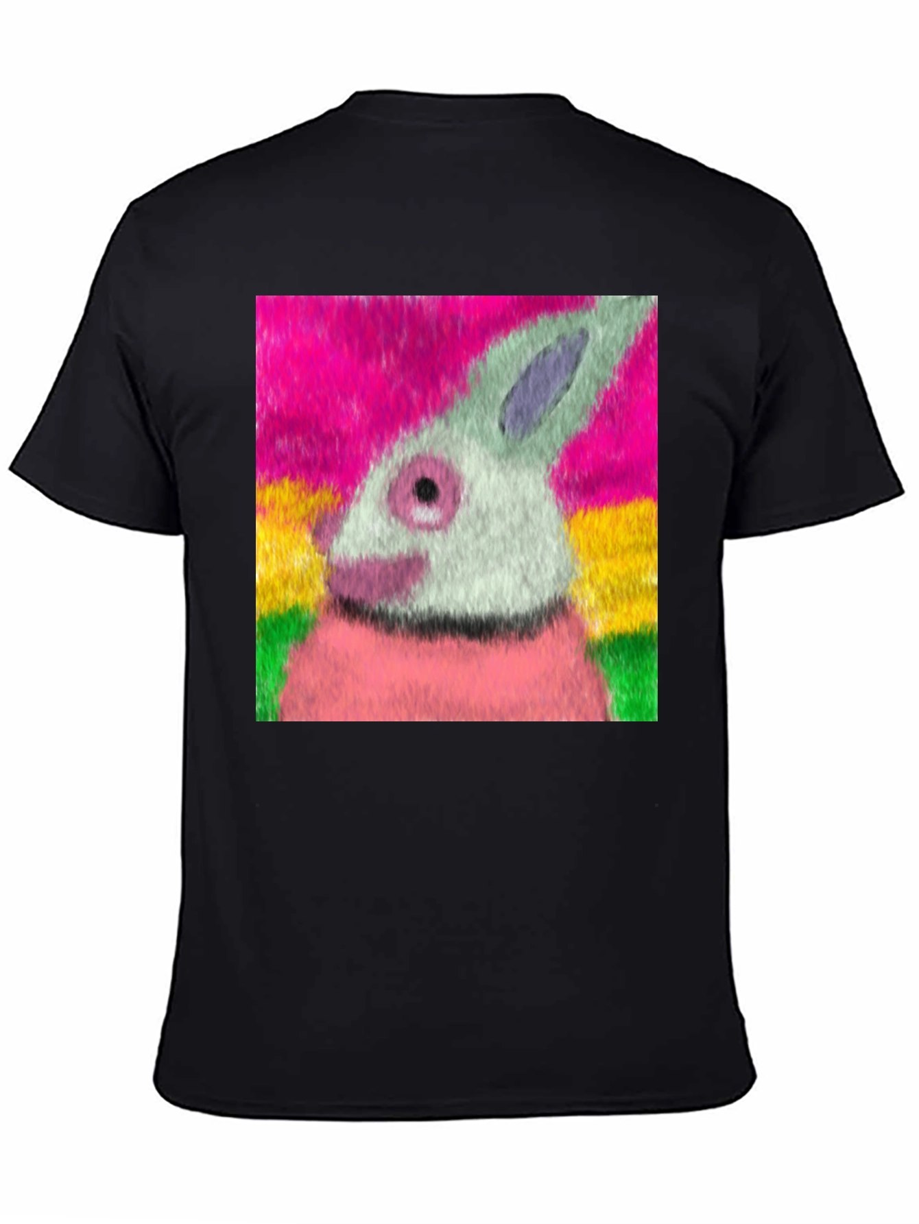 Artsy Rabbit Graphic T-Shirt - Casual Tee