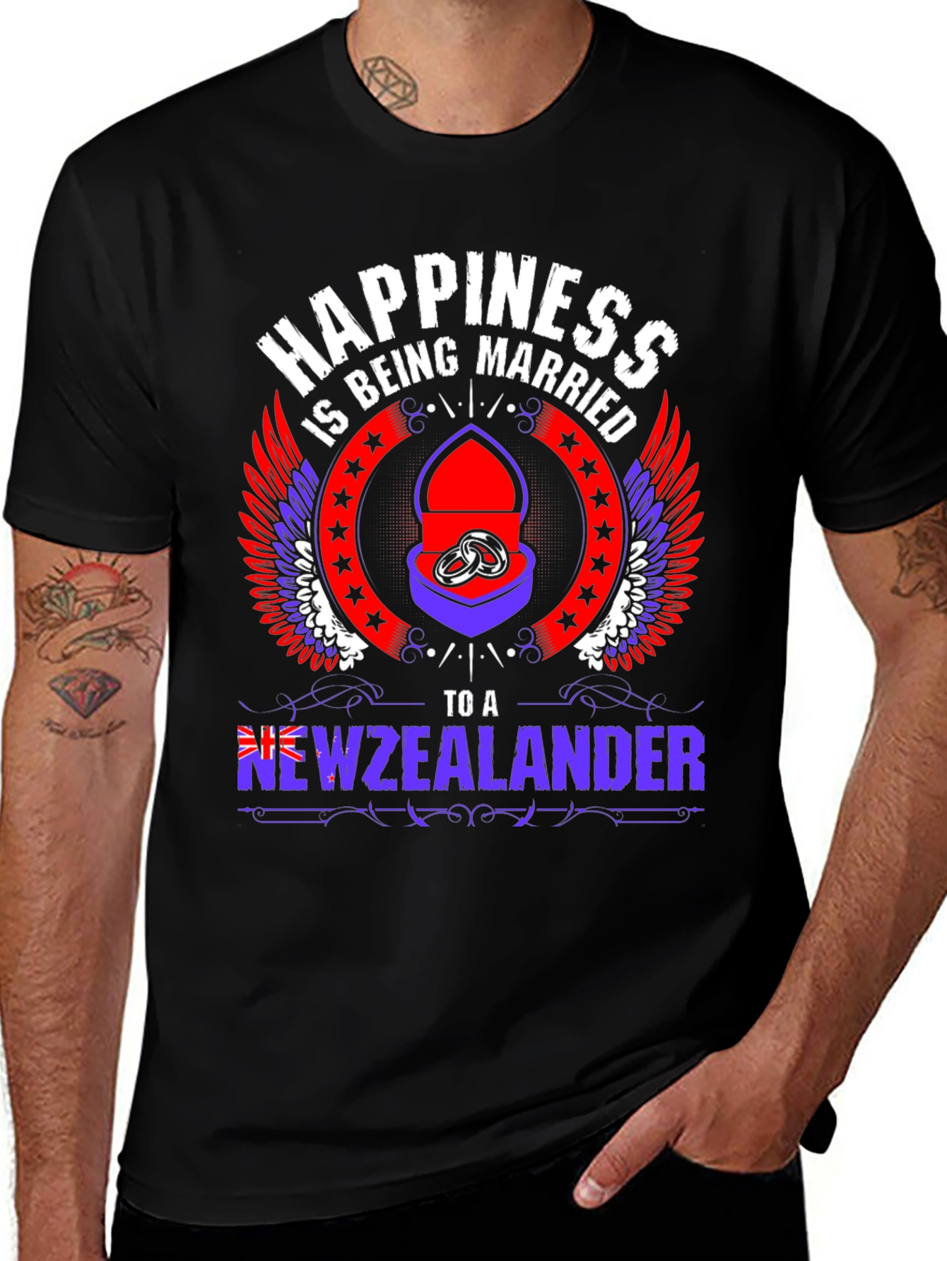 Happiness Being Married To A New Zealander Graphic Tee