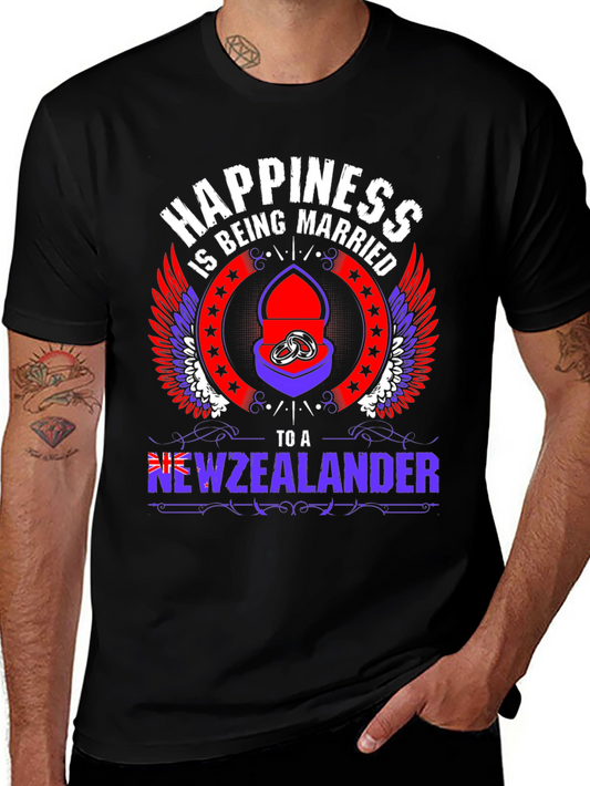 Happiness Being Married To A New Zealander Graphic Tee