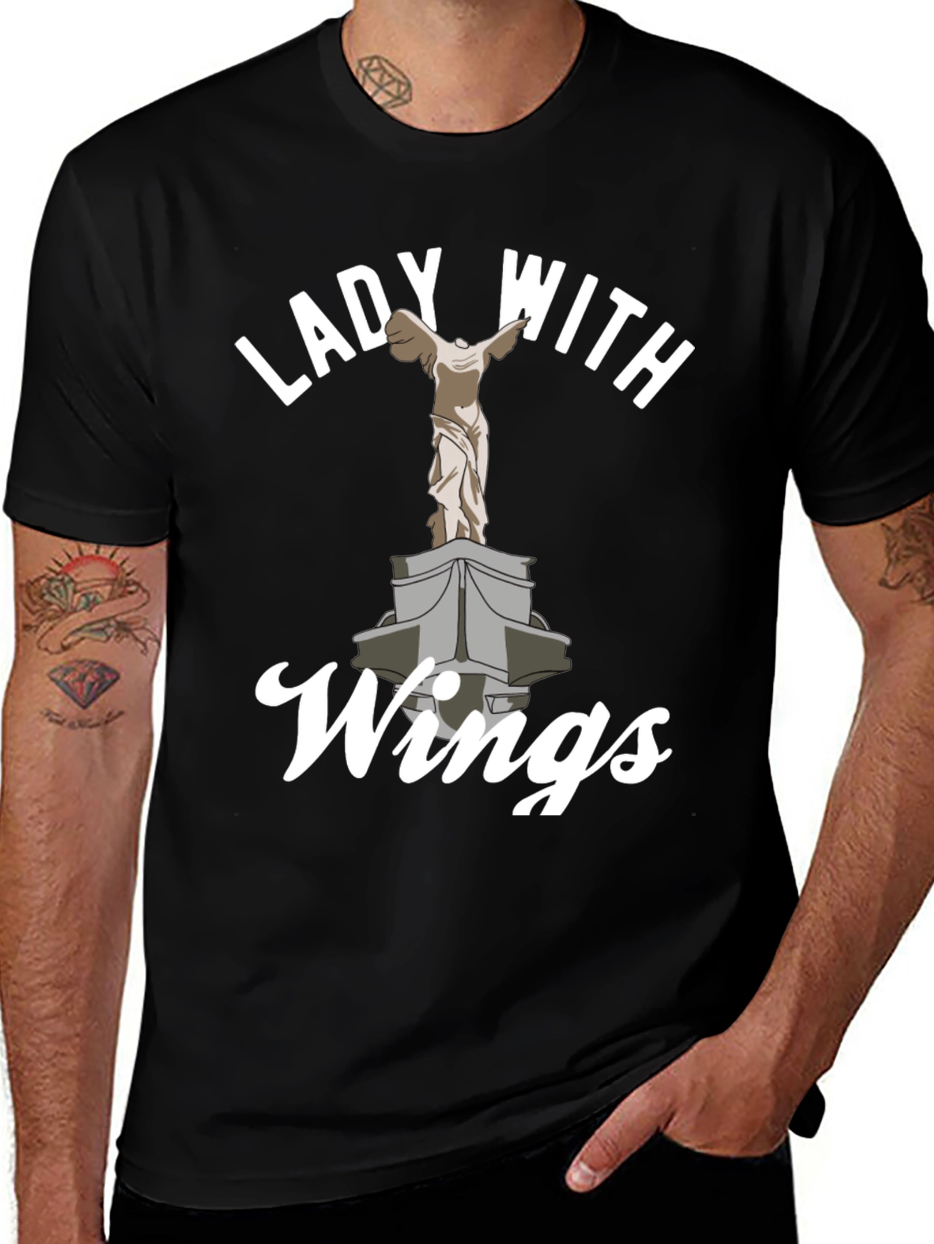 Lady with Wings Graphic Tee - Classic Fit