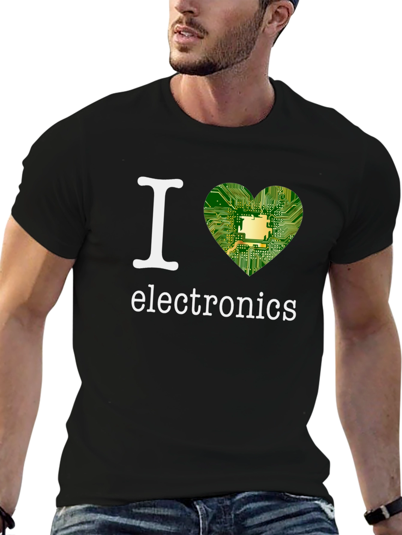 I Heart Electronics T-Shirt - Circuit Board Design