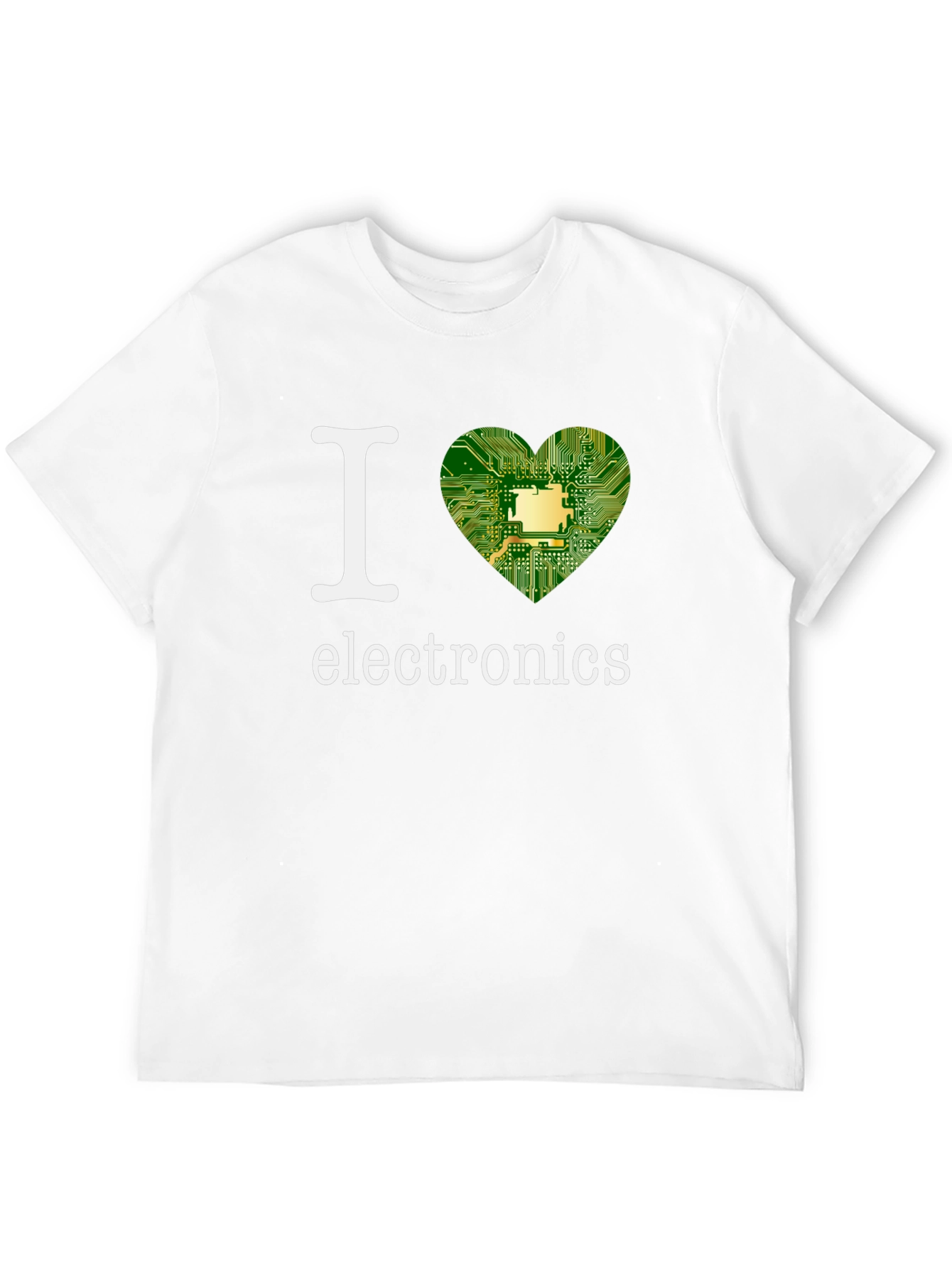 I Heart Electronics T-Shirt - Circuit Board Design