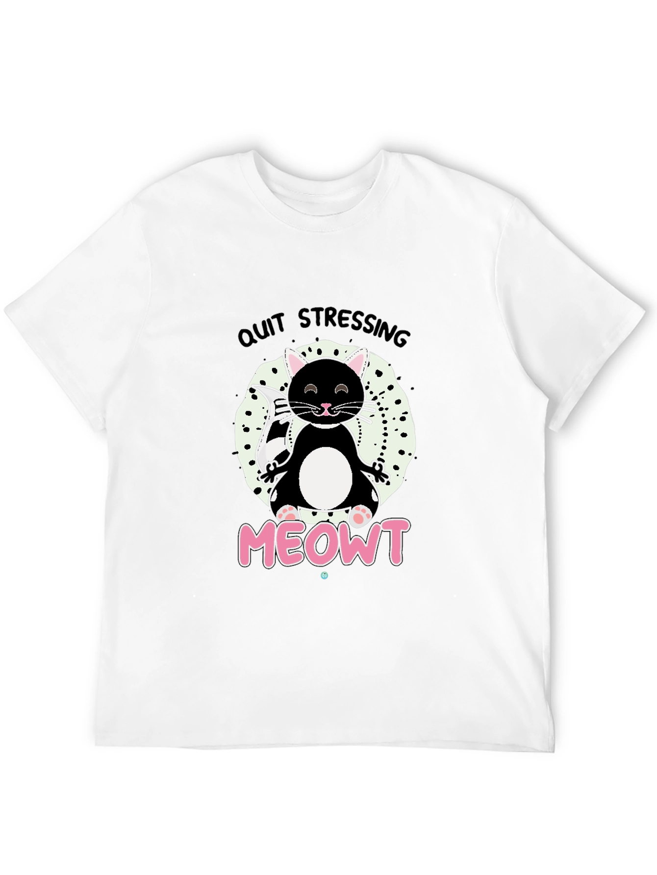 Quit Stressing MEOWT Black Graphic Tee