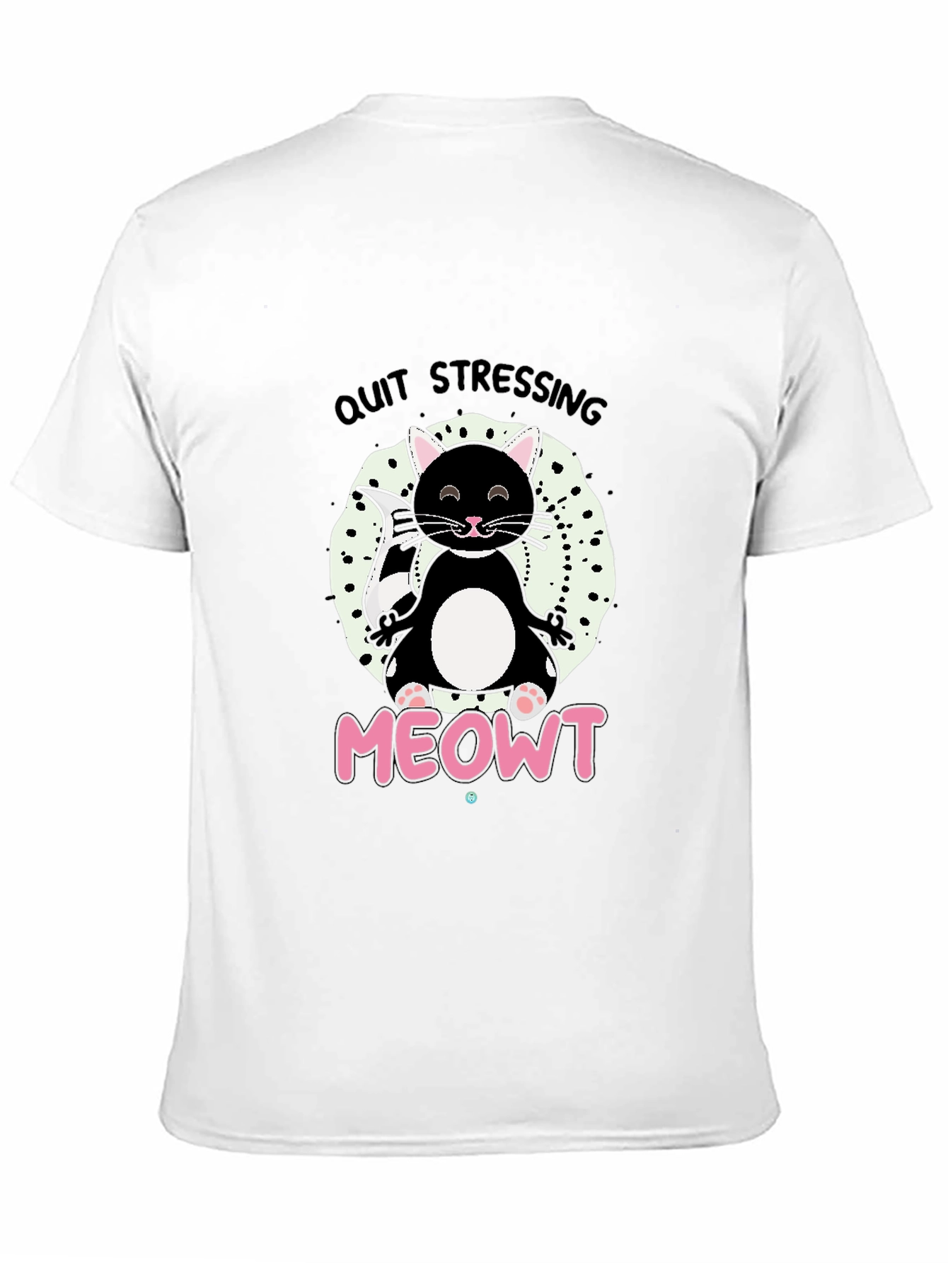 Quit Stressing MEOWT Black Graphic Tee