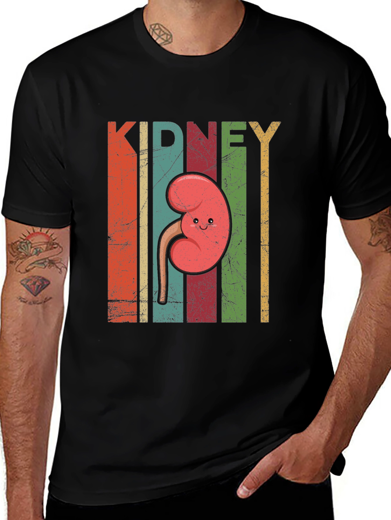 Retro Kidney Cartoon T-Shirt