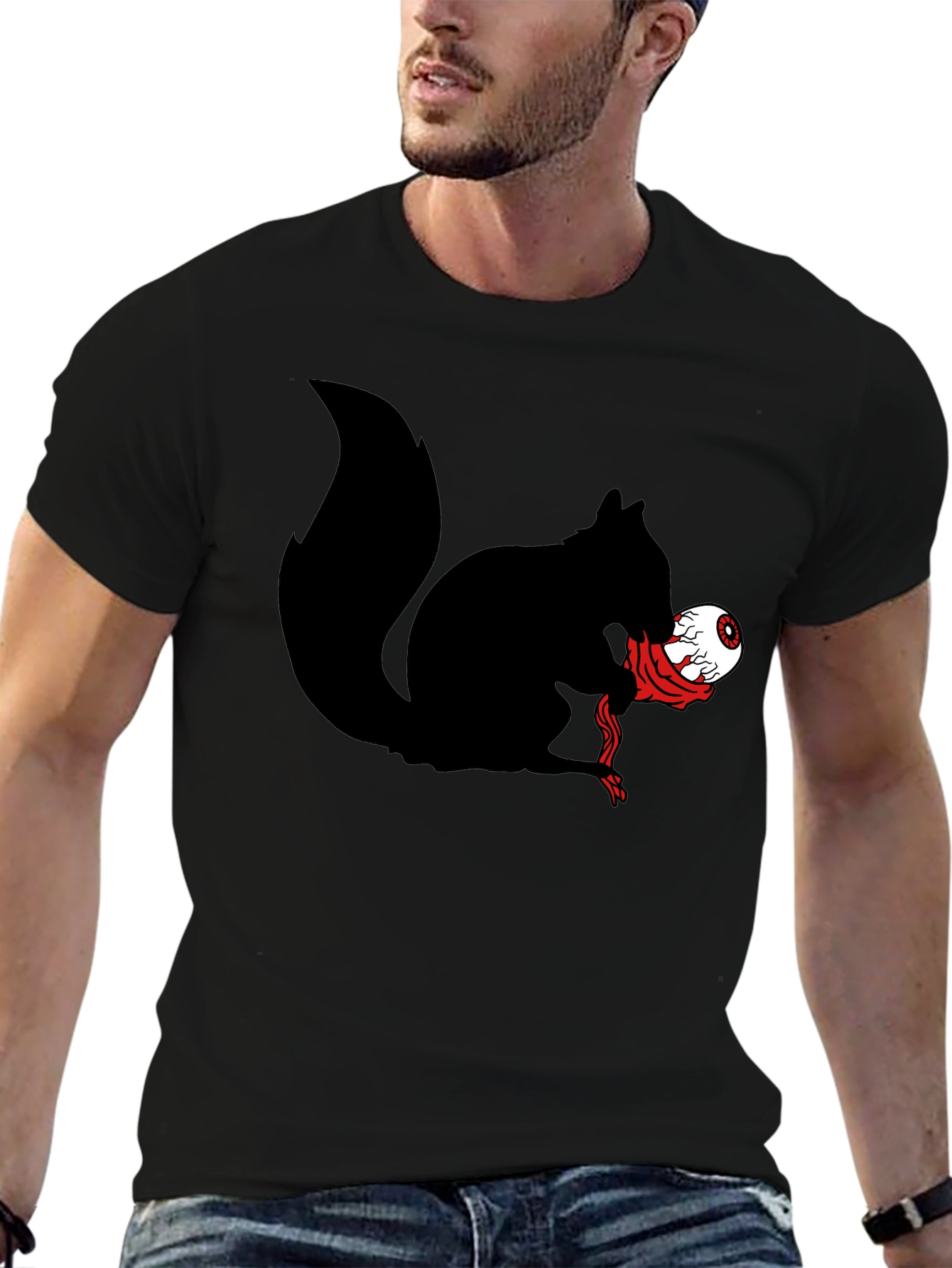 Squirrel Eating Eyeball Graphic Tee