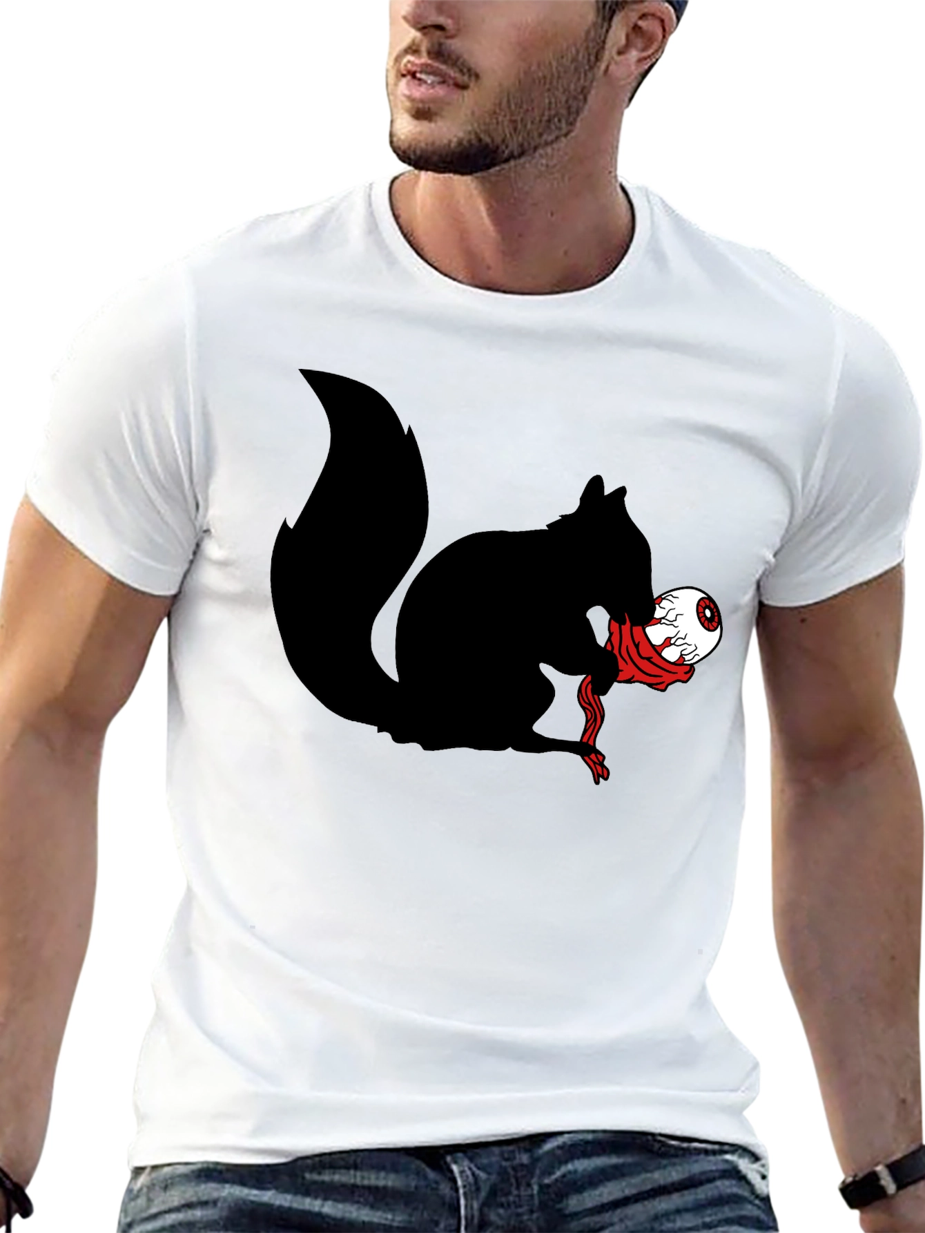 Squirrel Eating Eyeball Graphic Tee
