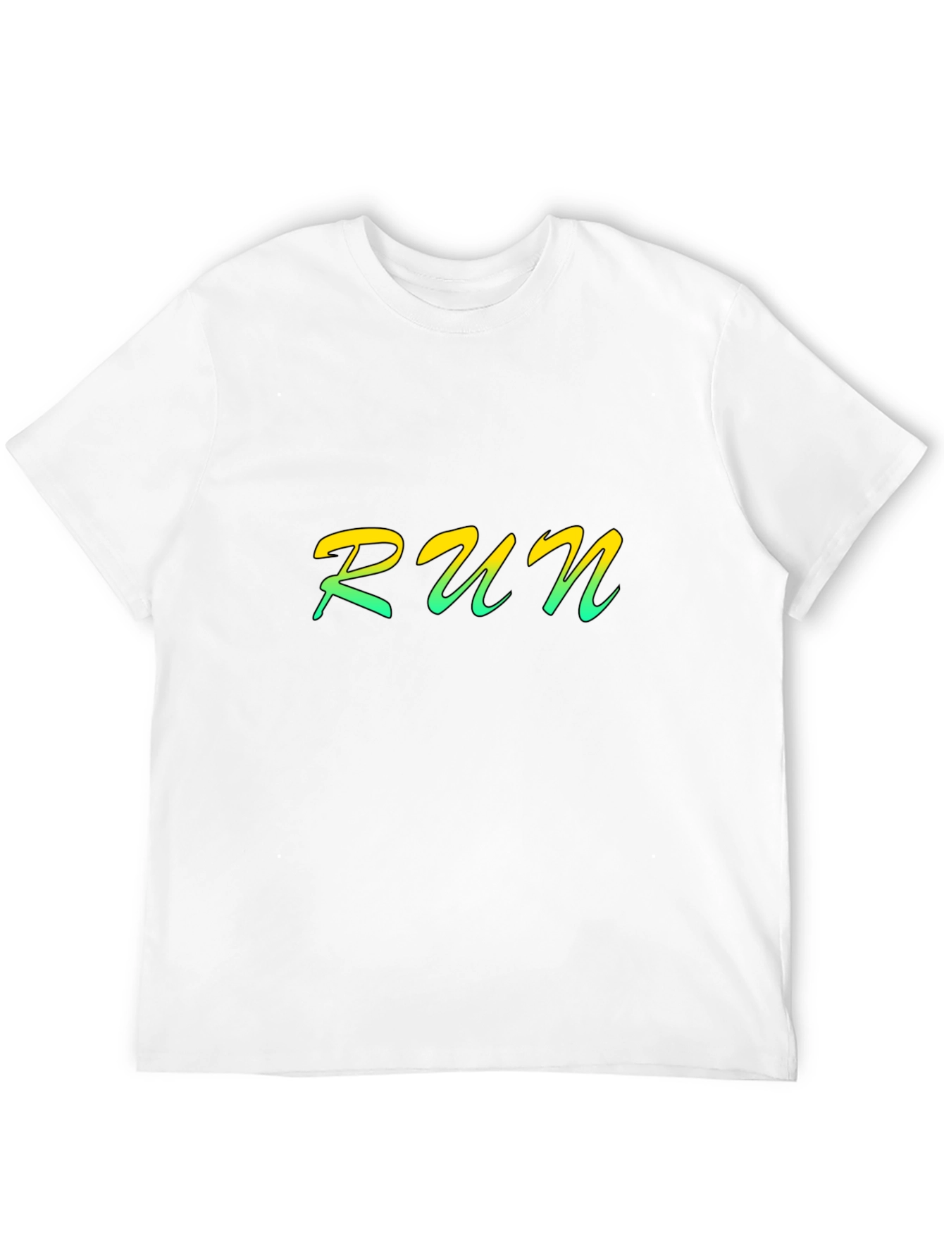 Mens Black RUN Graphic Tee