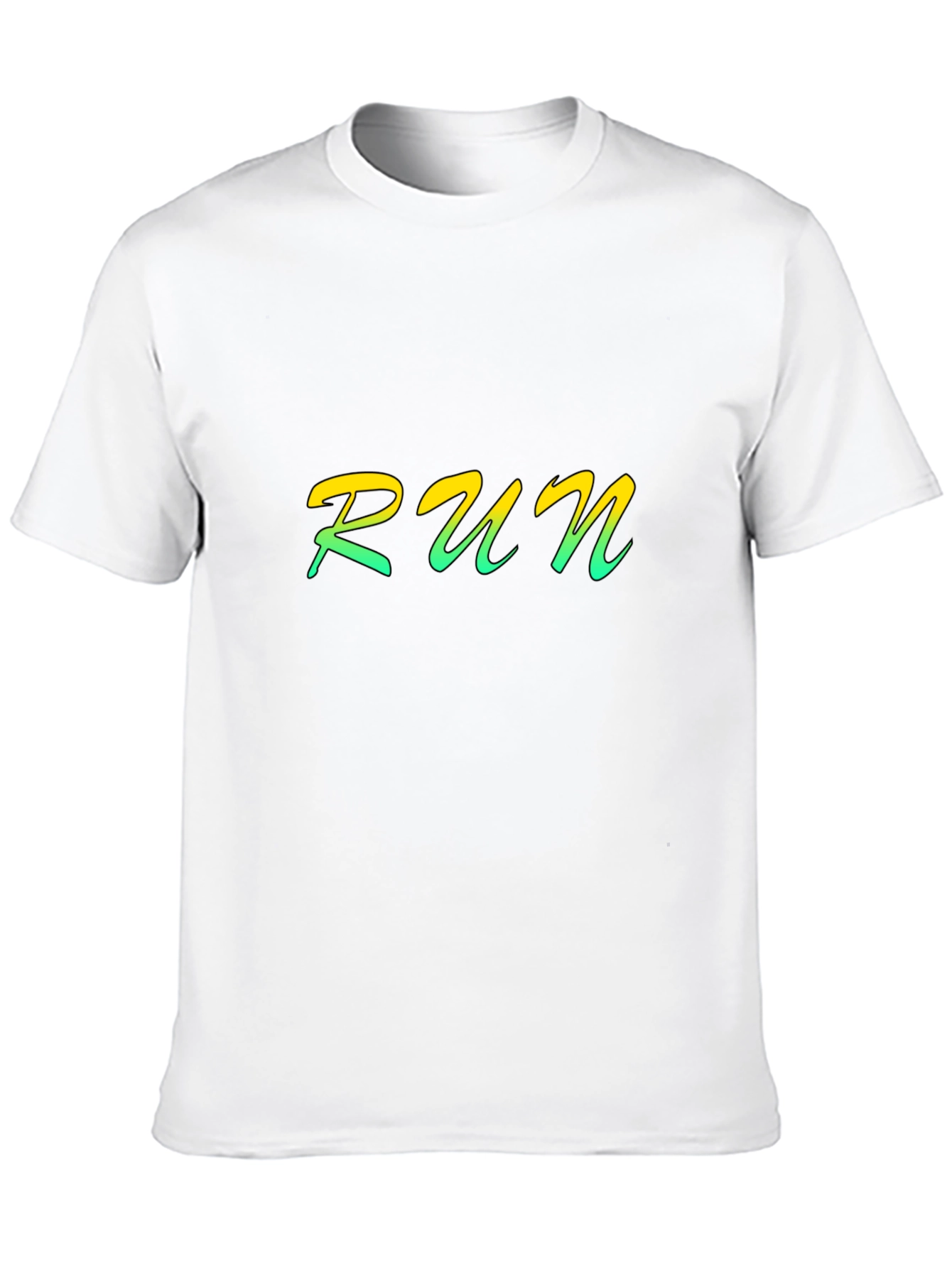 Mens Black RUN Graphic Tee