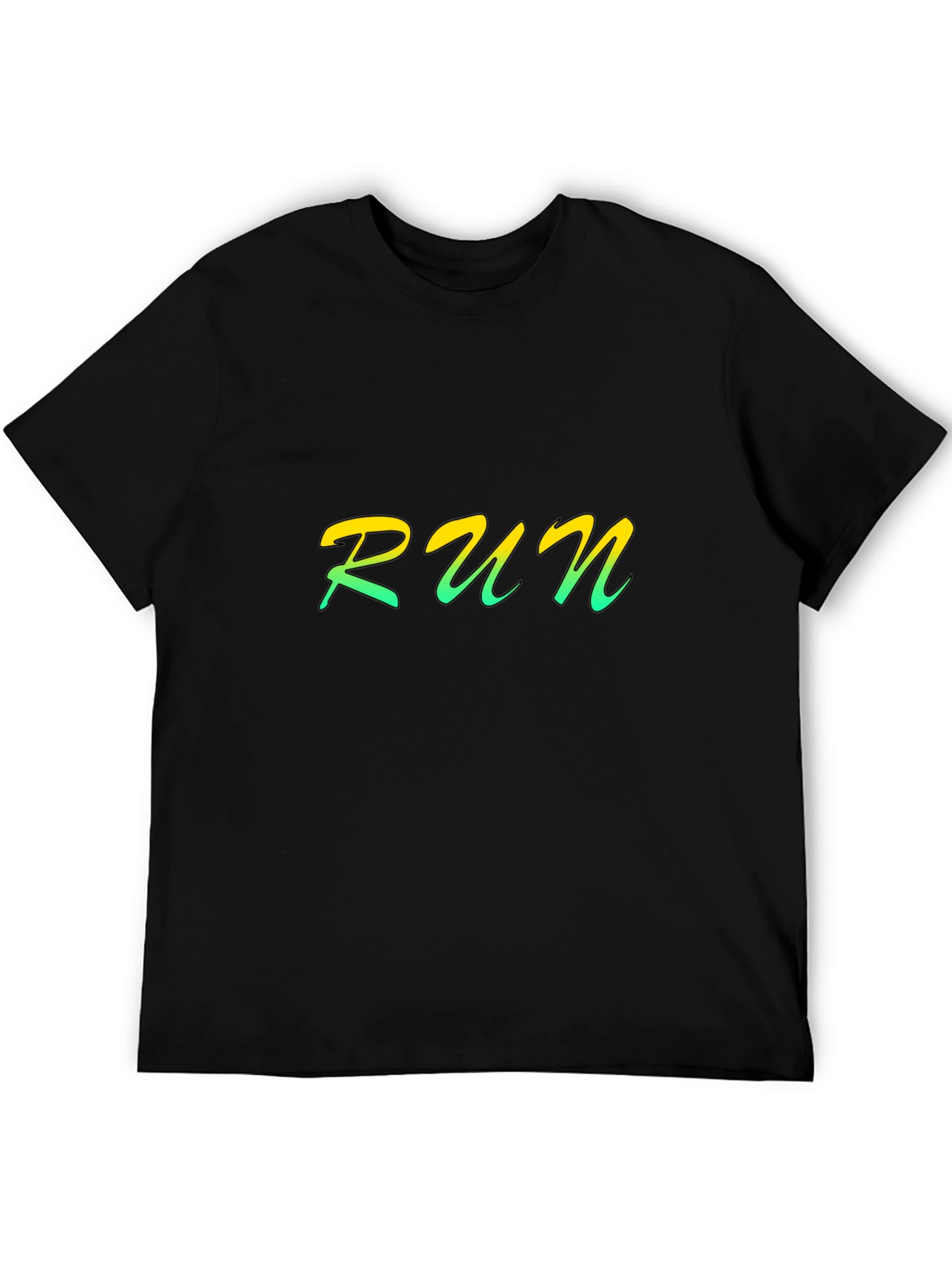 Mens Black RUN Graphic Tee