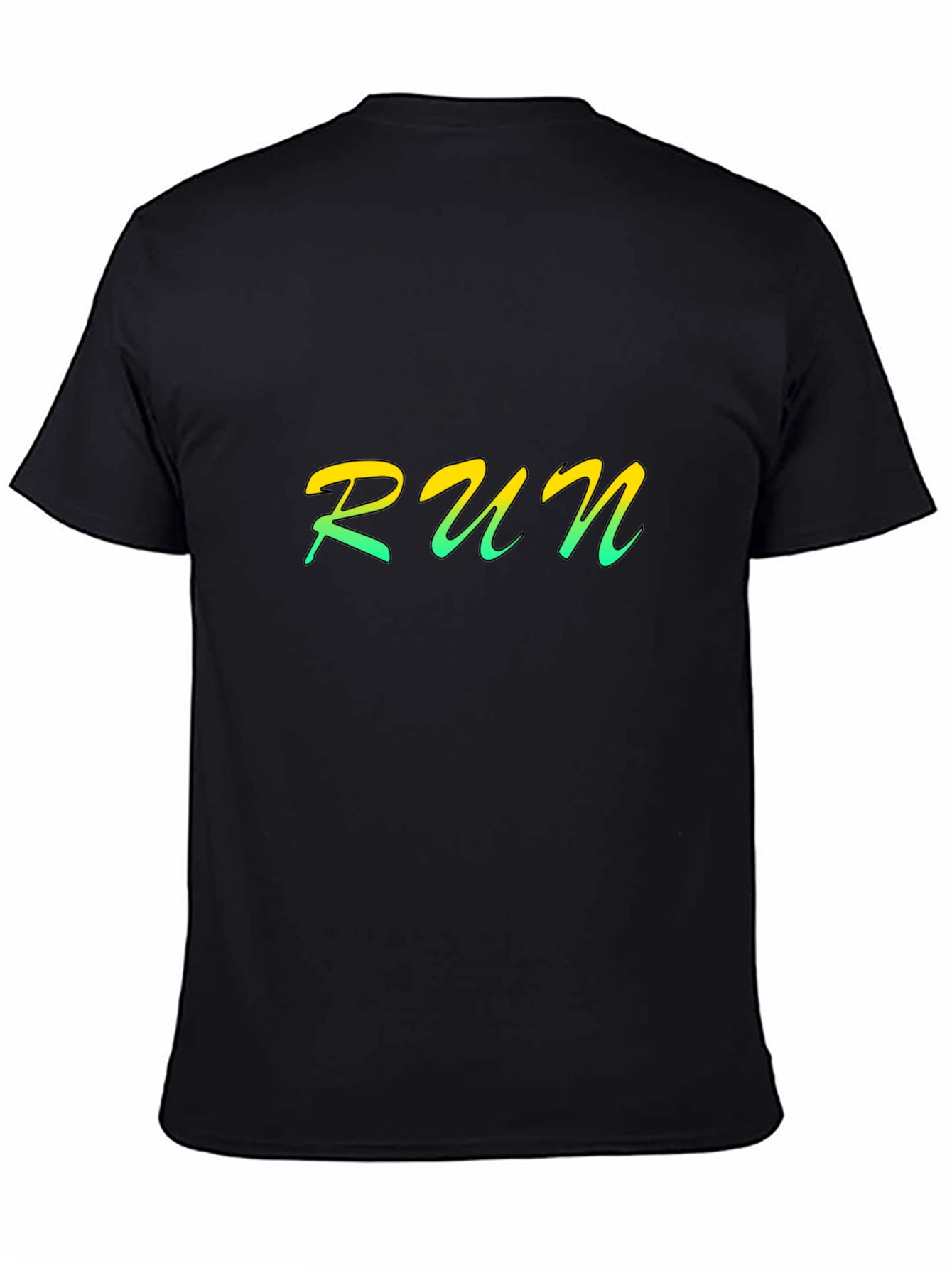 Mens Black RUN Graphic Tee