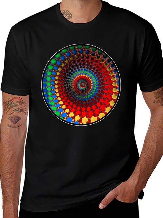 Colorful Fractal Circle Graphic Tee