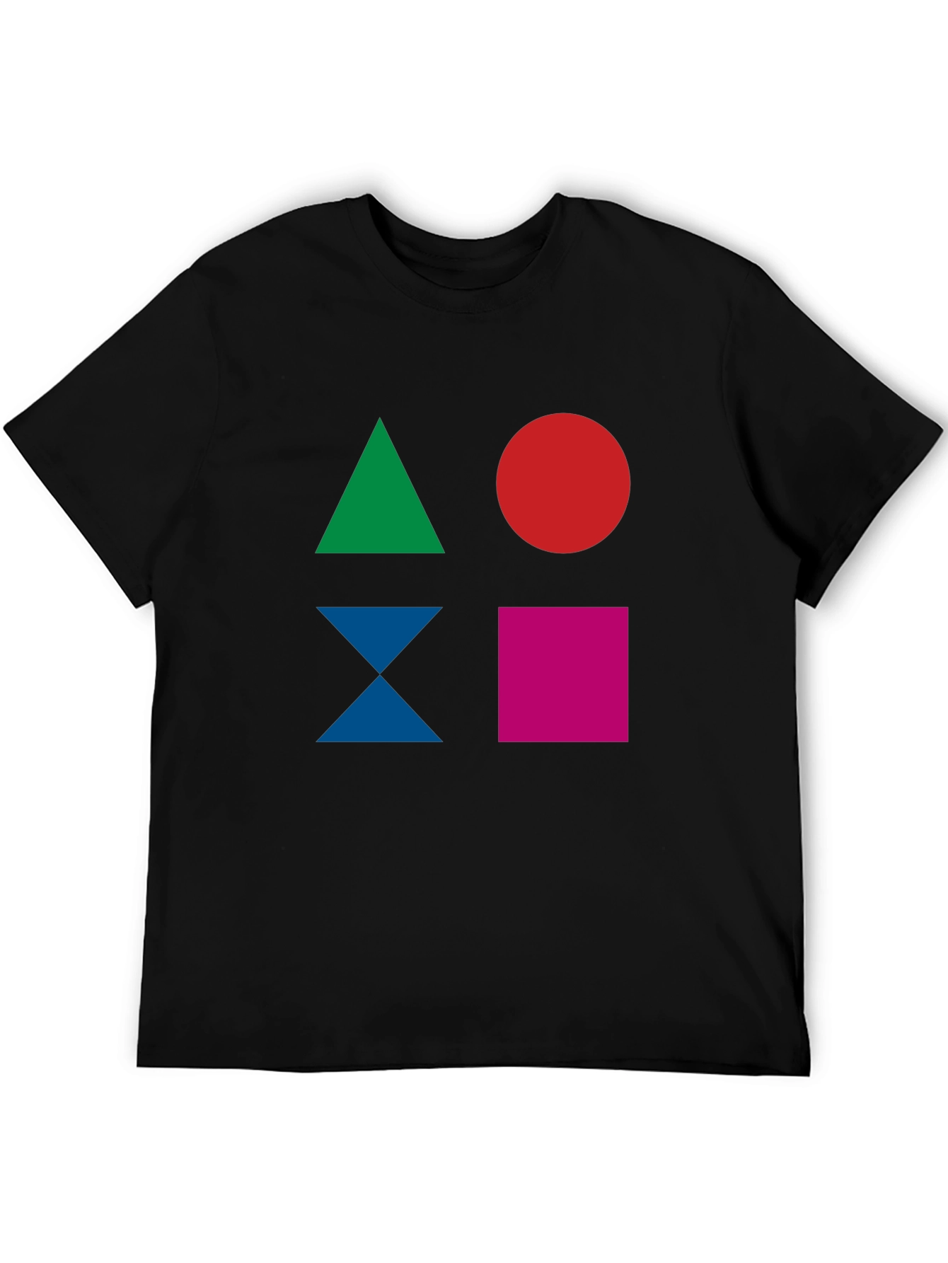 Geometric Shapes Graphic Tee - Modern Mens T-Shirt