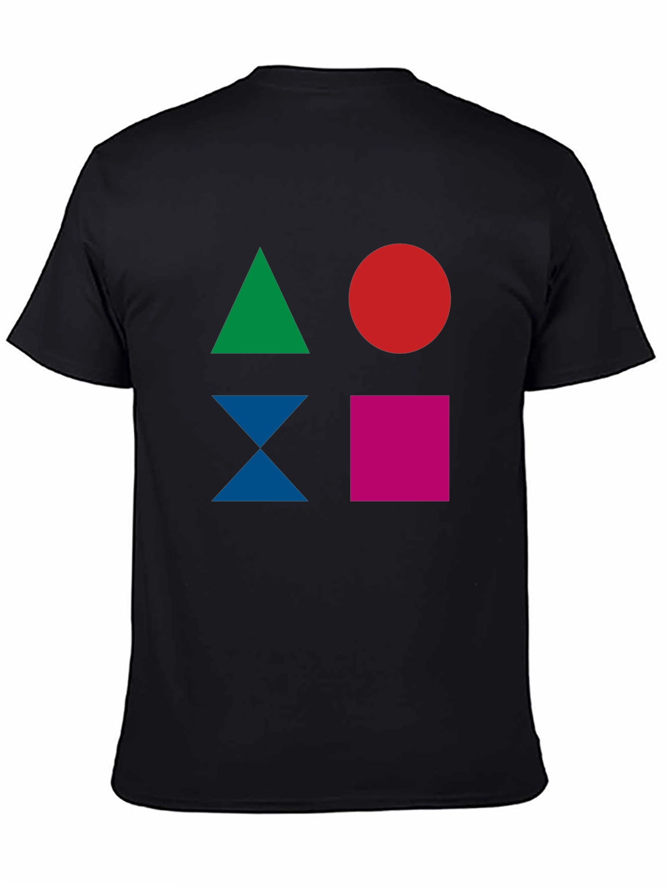 Geometric Shapes Graphic Tee - Modern Mens T-Shirt