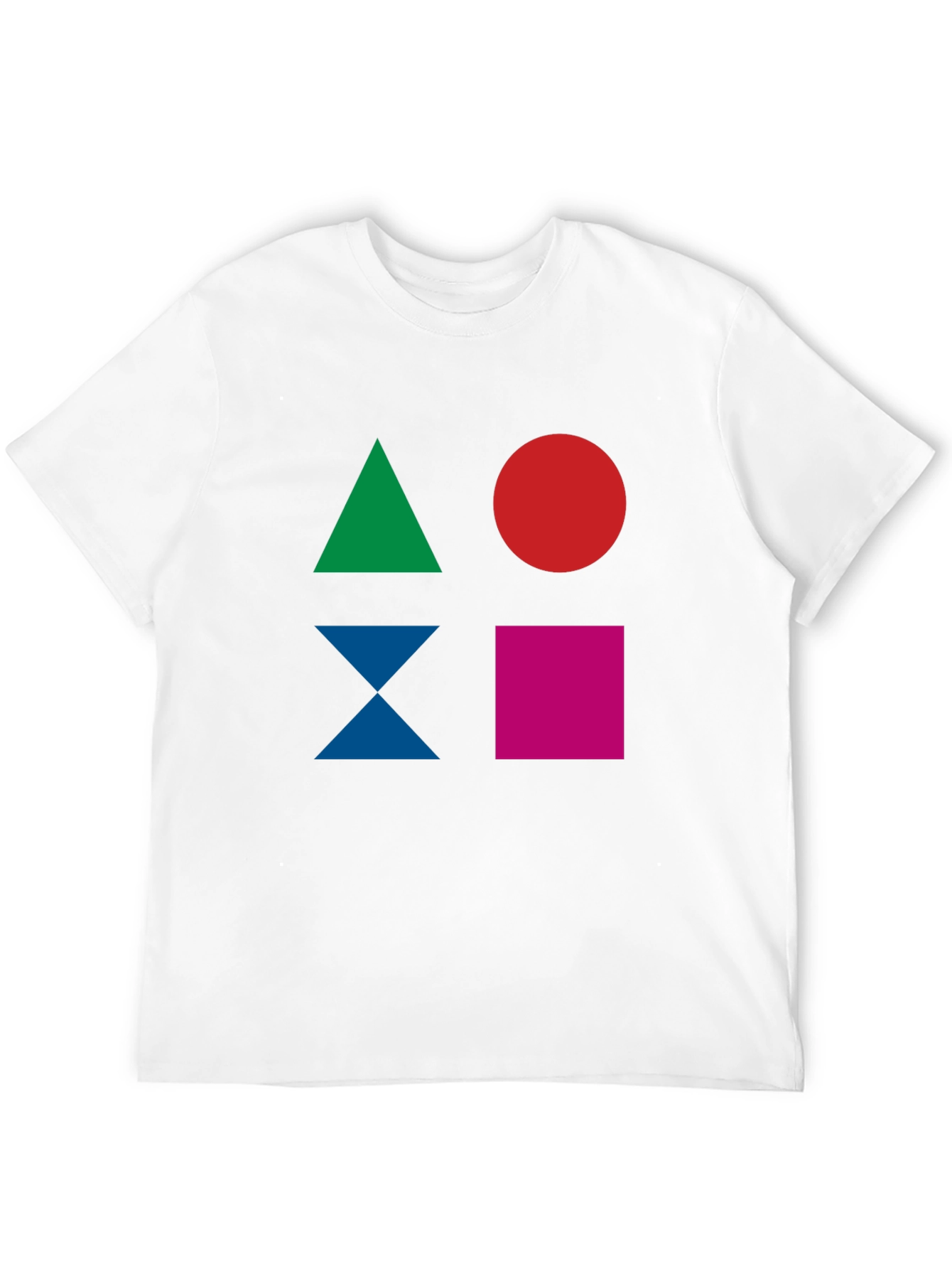 Geometric Shapes Graphic Tee - Modern Mens T-Shirt