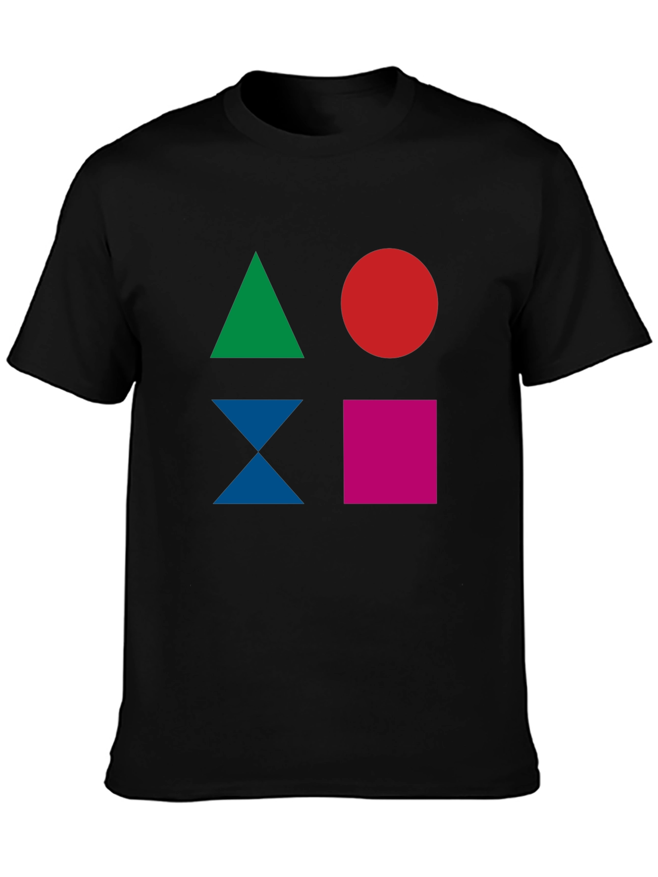 Geometric Shapes Graphic Tee - Modern Mens T-Shirt