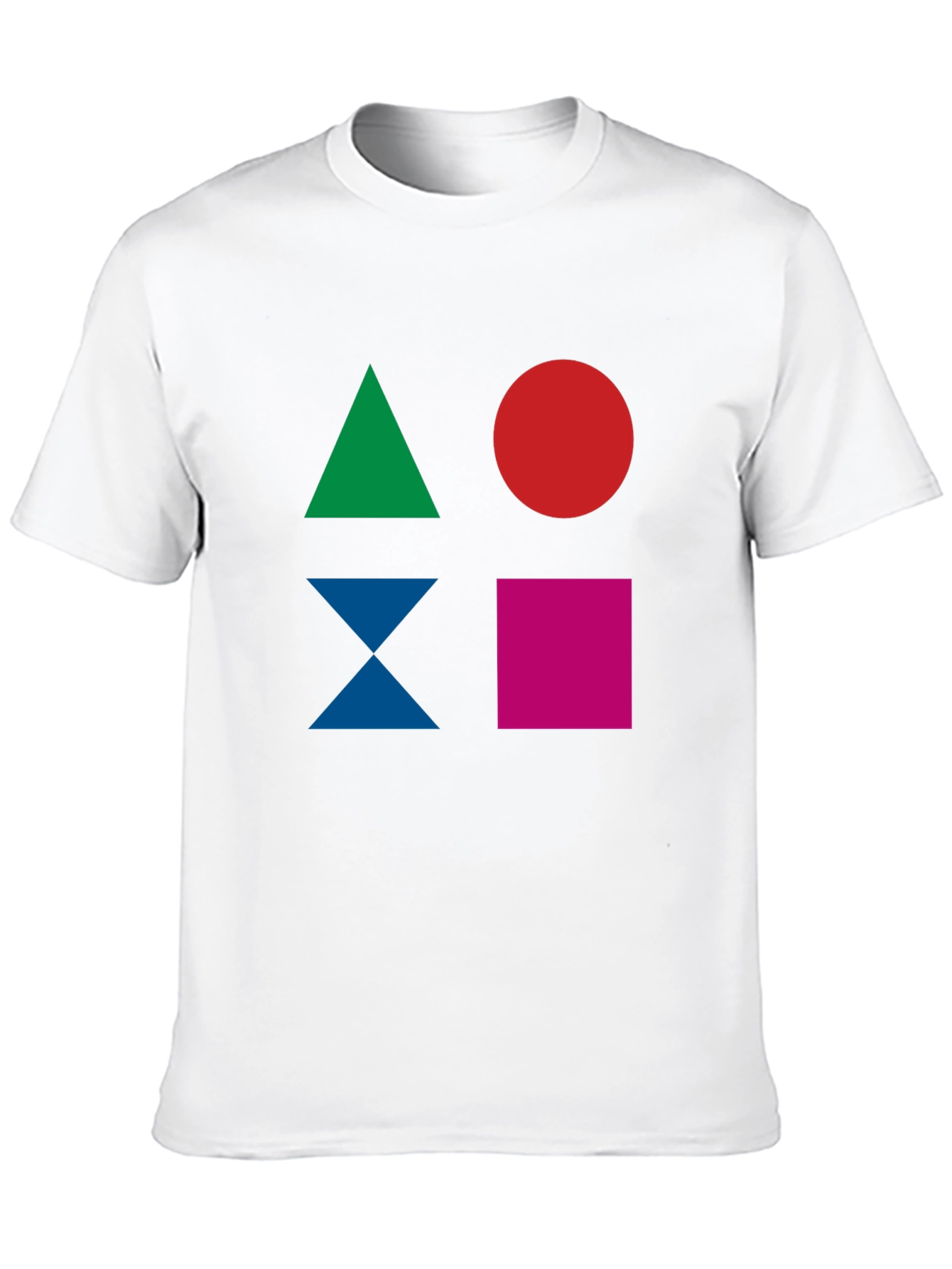 Geometric Shapes Graphic Tee - Modern Mens T-Shirt