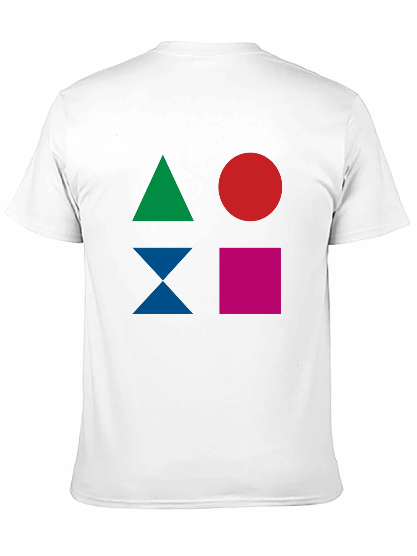 Geometric Shapes Graphic Tee - Modern Mens T-Shirt