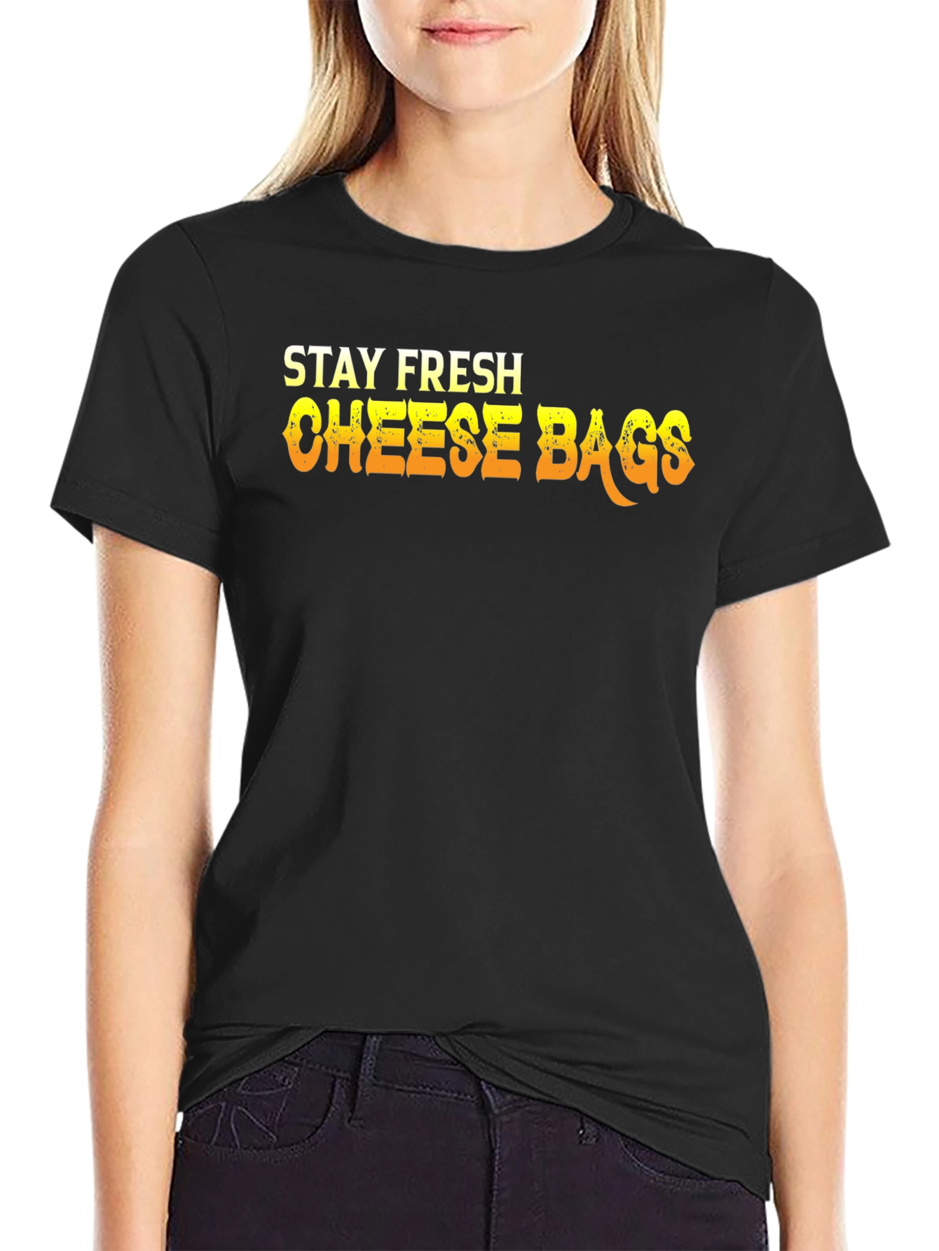 Stay Fresh Cheese Bags Graphic T-Shirt