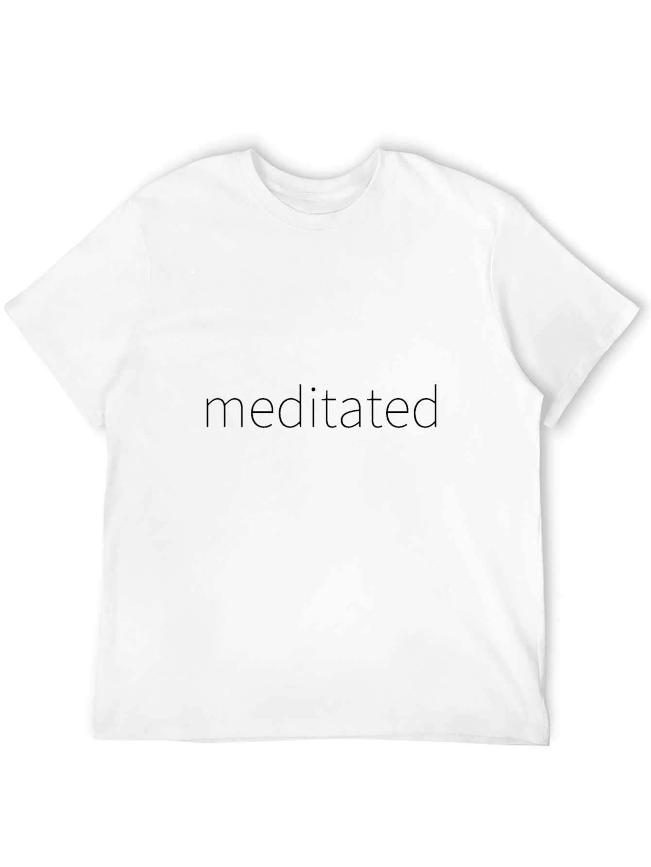 Meditated Black T-Shirt Mens Casual Wear