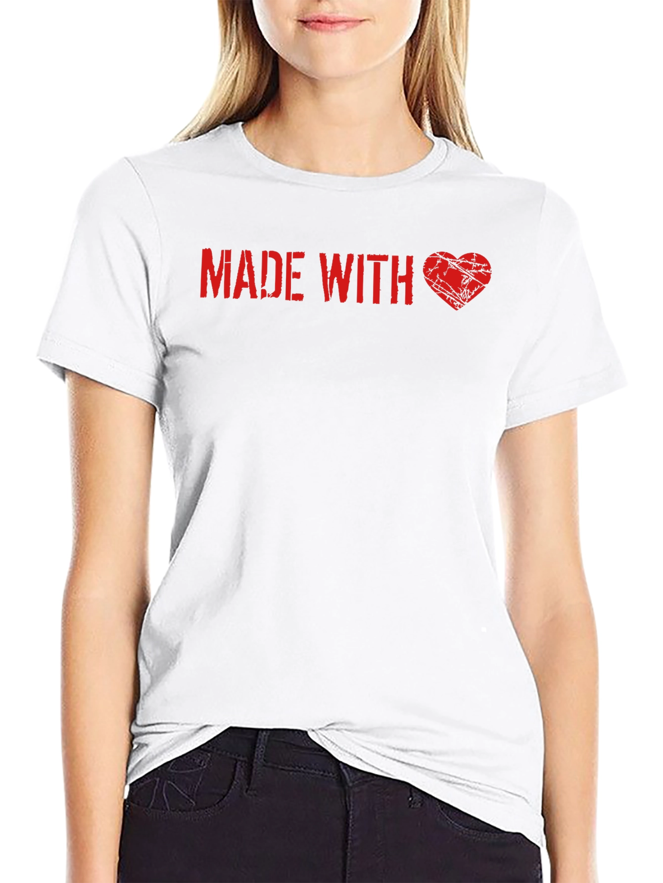 Made With Love Graphic Tee - Trendy Casual Wear