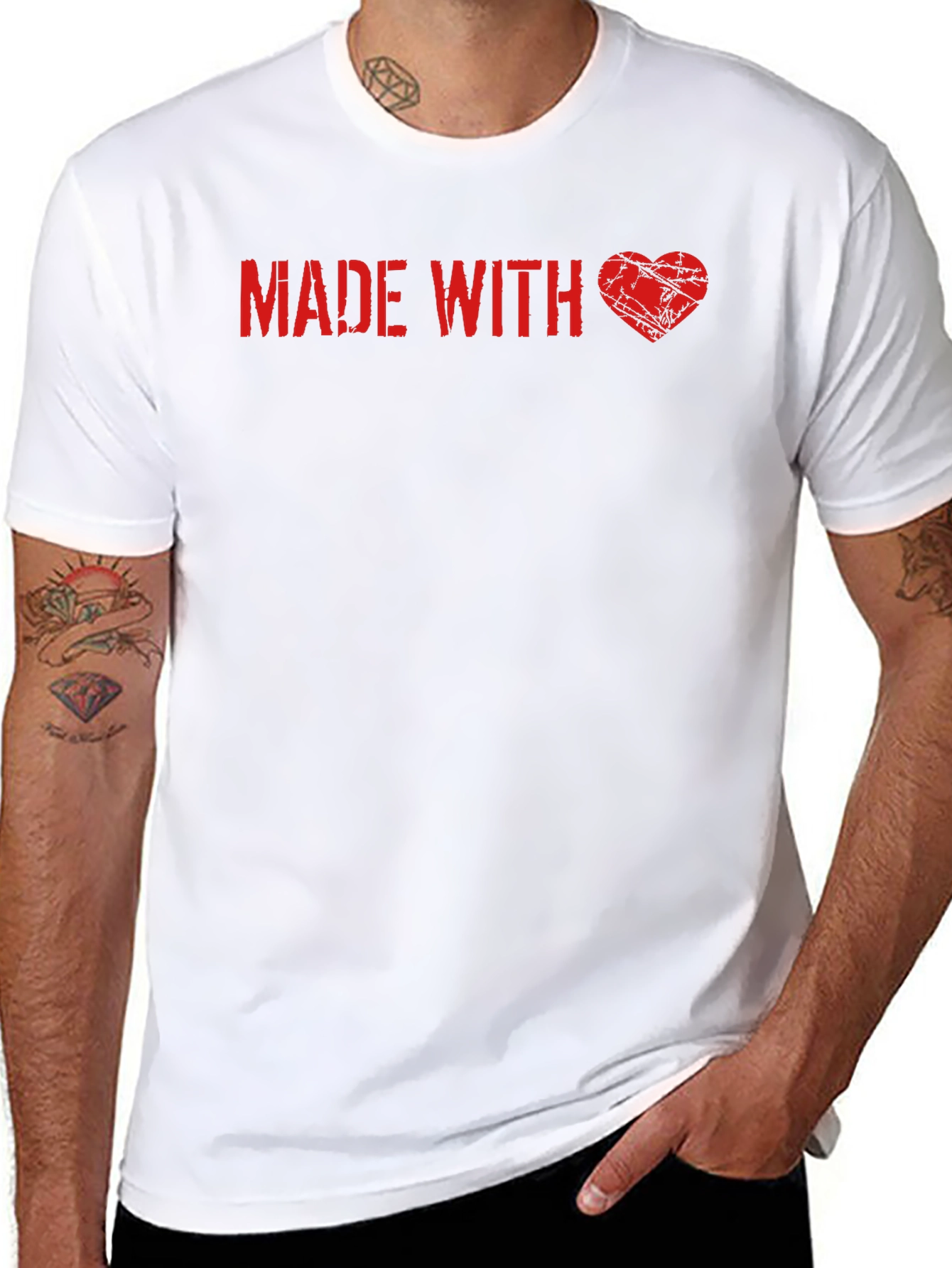 Made With Love Graphic Tee - Trendy Casual Wear