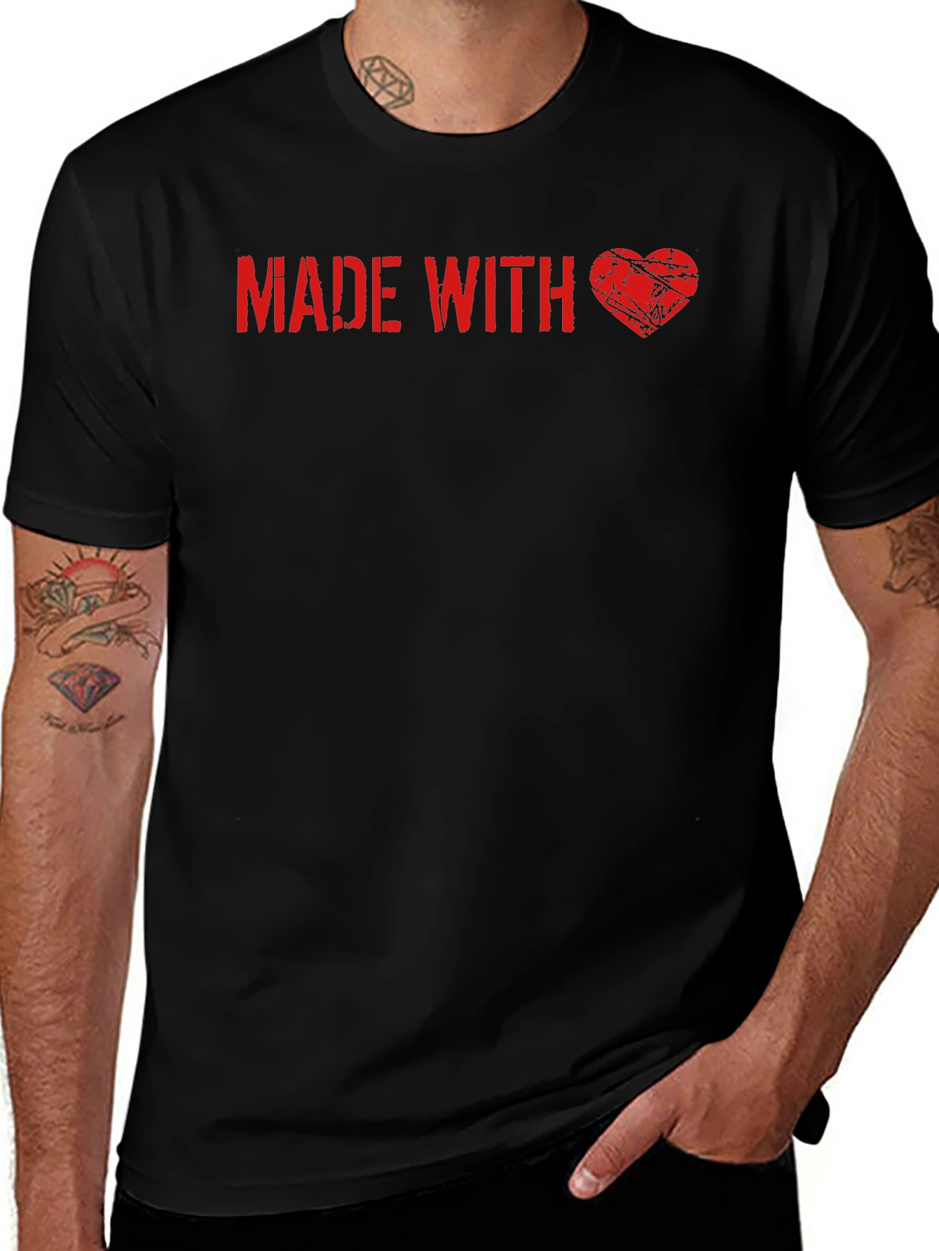 Made With Love Graphic Tee - Trendy Casual Wear