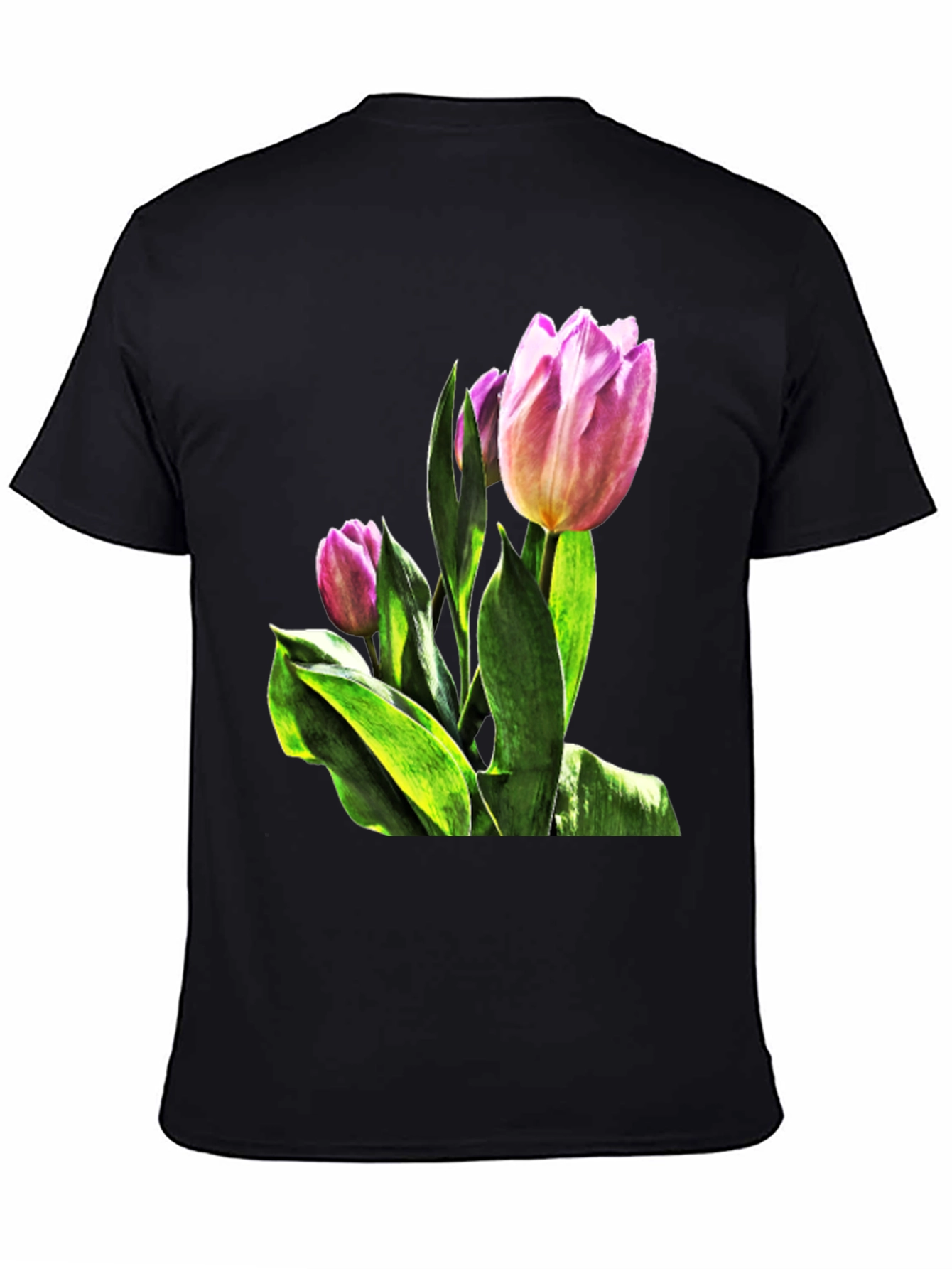 Tulip Flower Graphic T-Shirt - Stylish Floral Tee