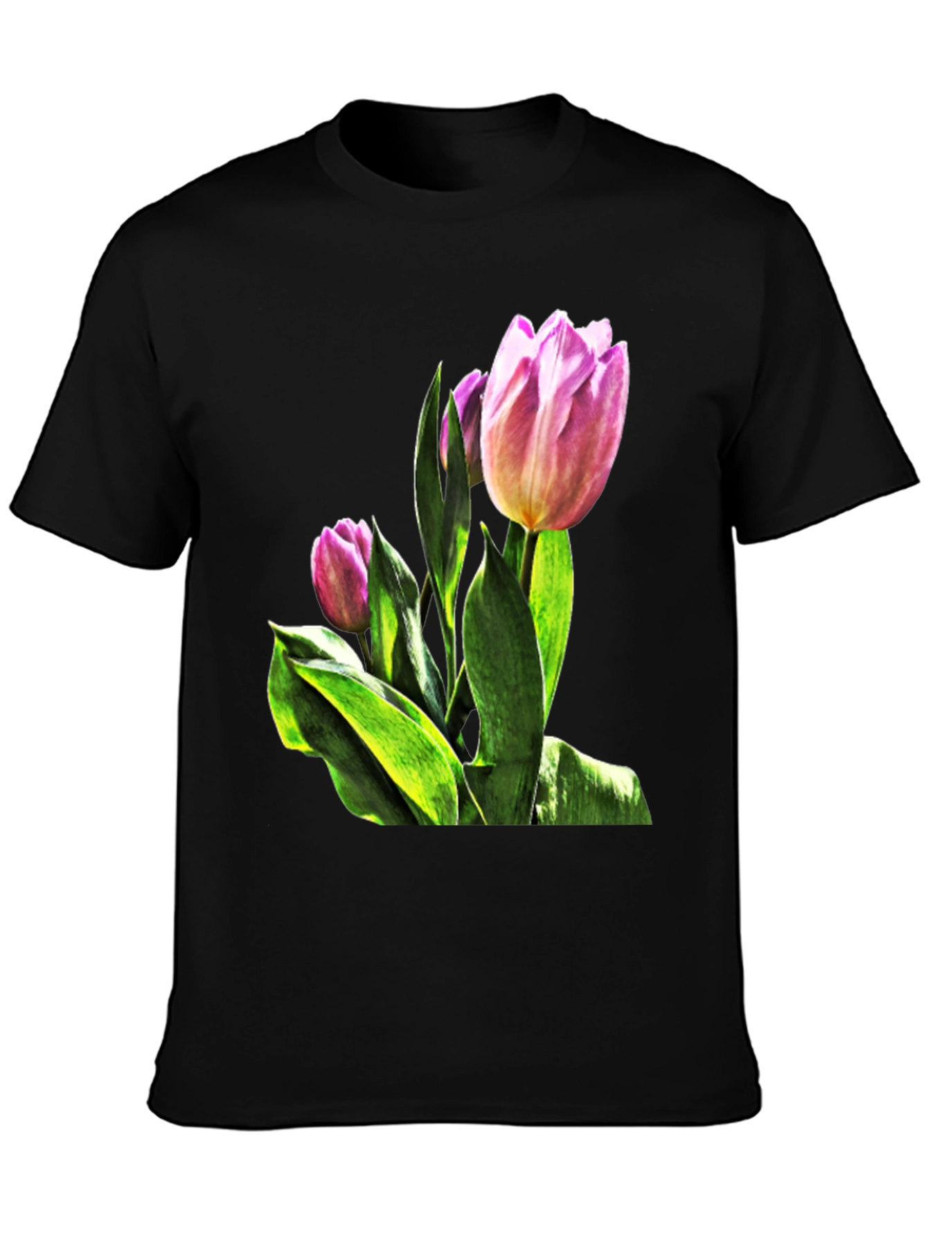 Tulip Flower Graphic T-Shirt - Stylish Floral Tee