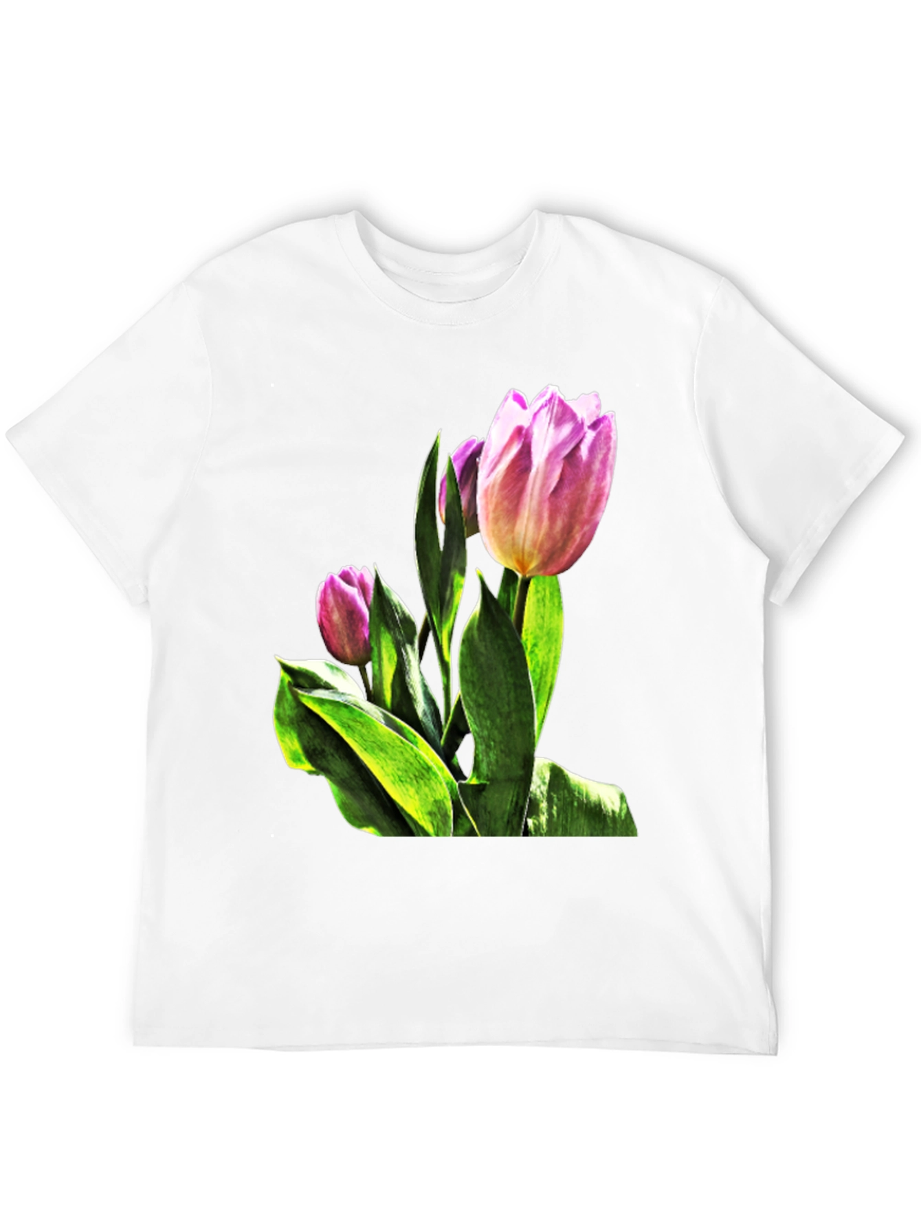 Tulip Flower Graphic T-Shirt - Stylish Floral Tee