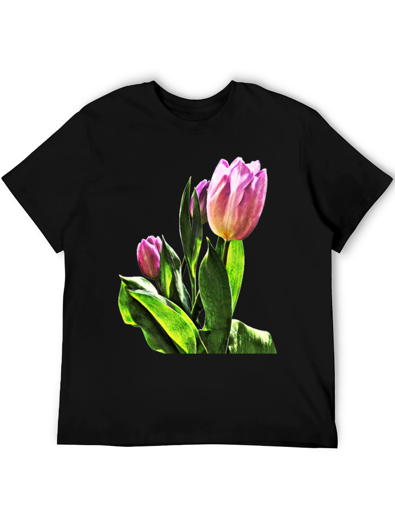Tulip Flower Graphic T-Shirt - Stylish Floral Tee