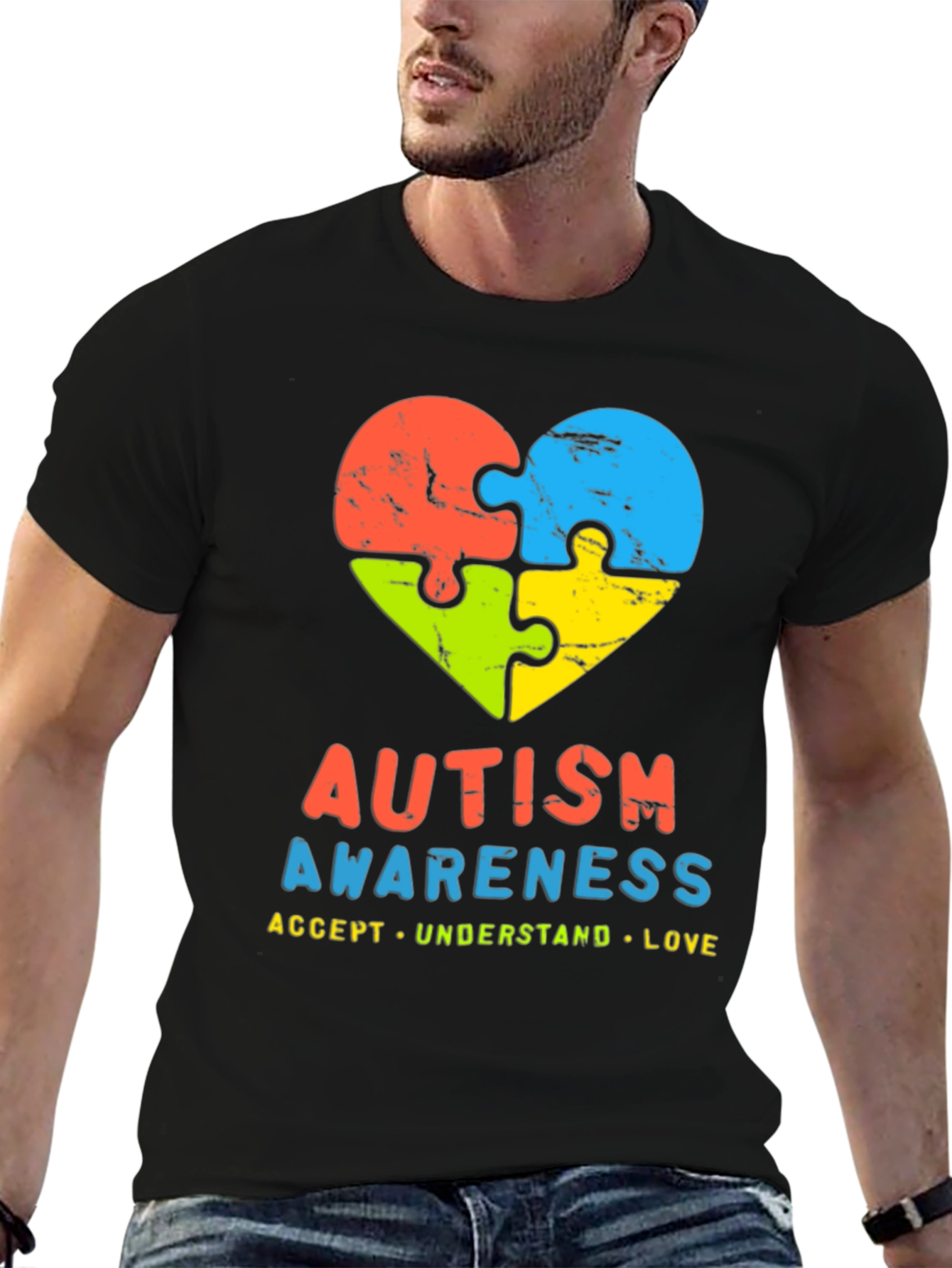 Autism Awareness Puzzle Heart T-Shirt