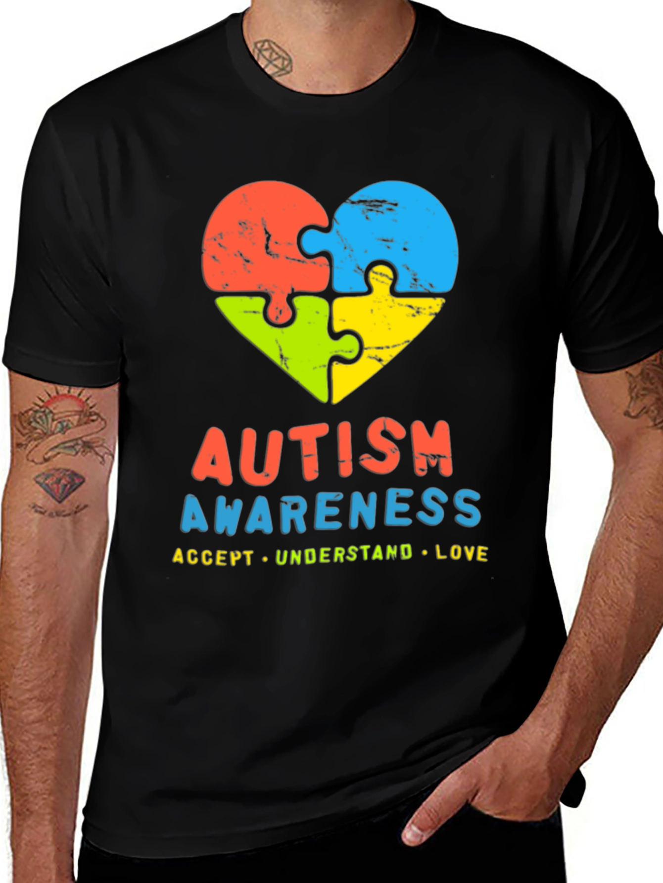 Autism Awareness Puzzle Heart T-Shirt