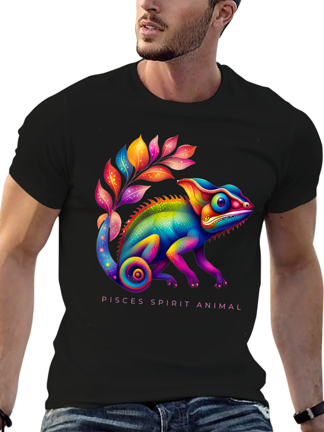 Pisces Chameleon Spirit Animal T-Shirt