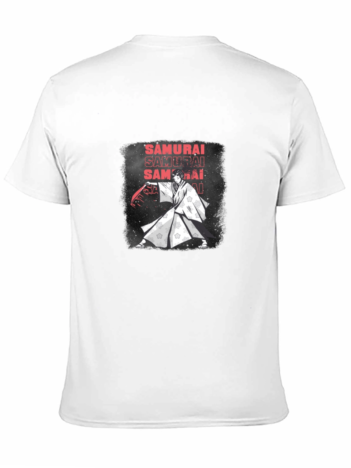 Samurai Graphic Print Black T-Shirt