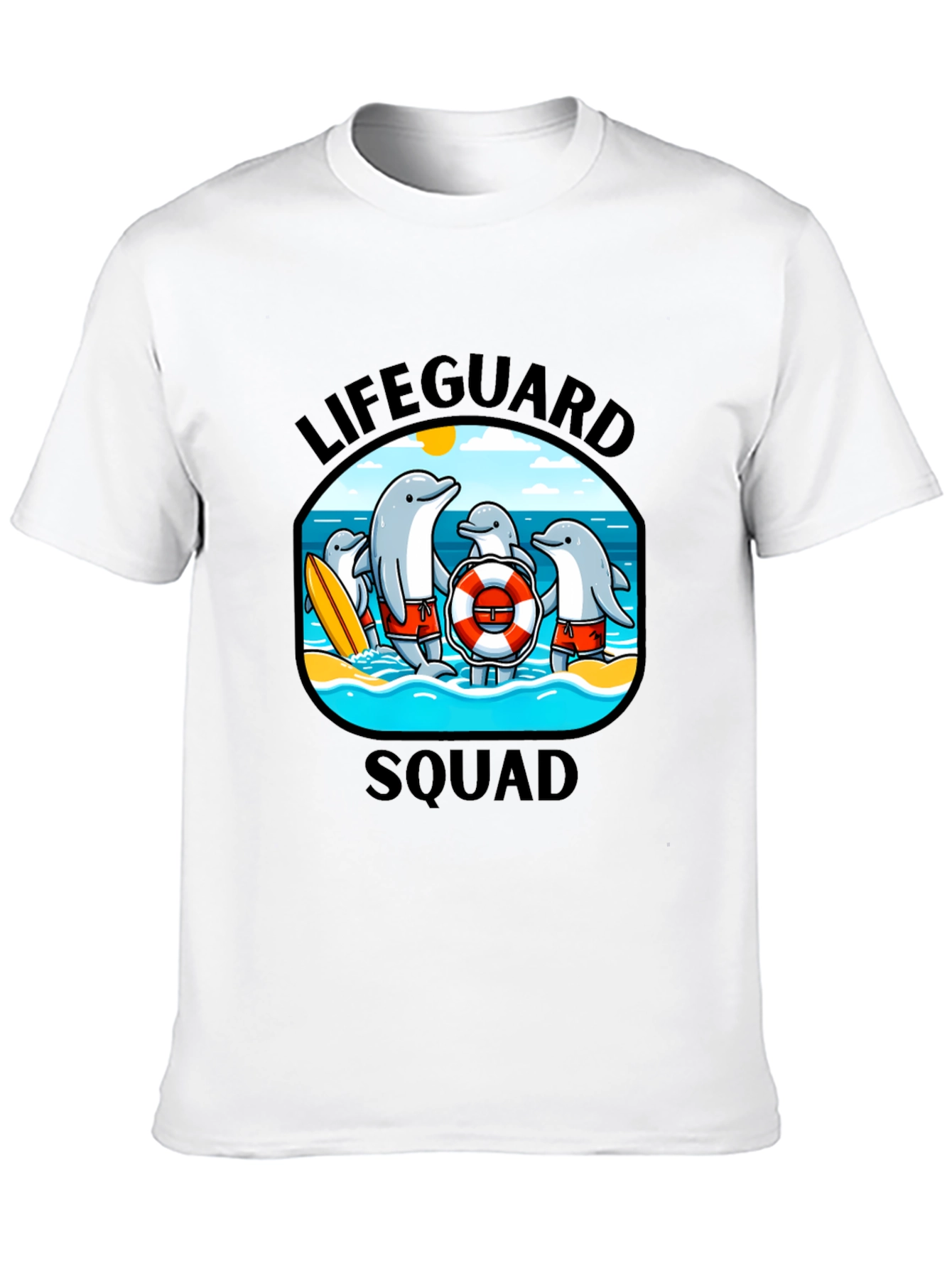 Lifeguard Squad Dolphin Graphic T-Shirt