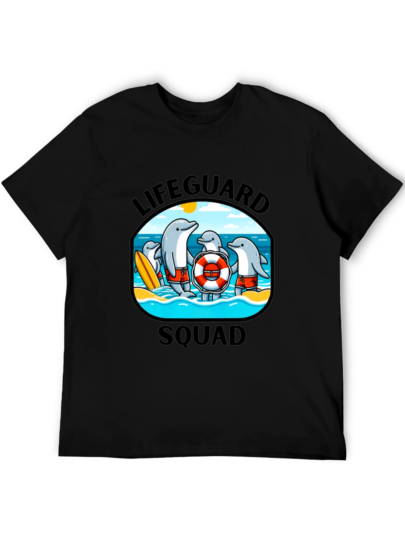 Lifeguard Squad Dolphin Graphic T-Shirt