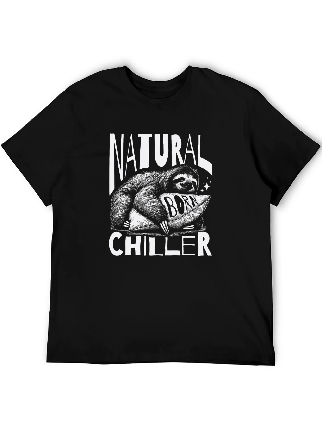 Natural Chiller Sloth Graphic Tee - Relaxed Fit