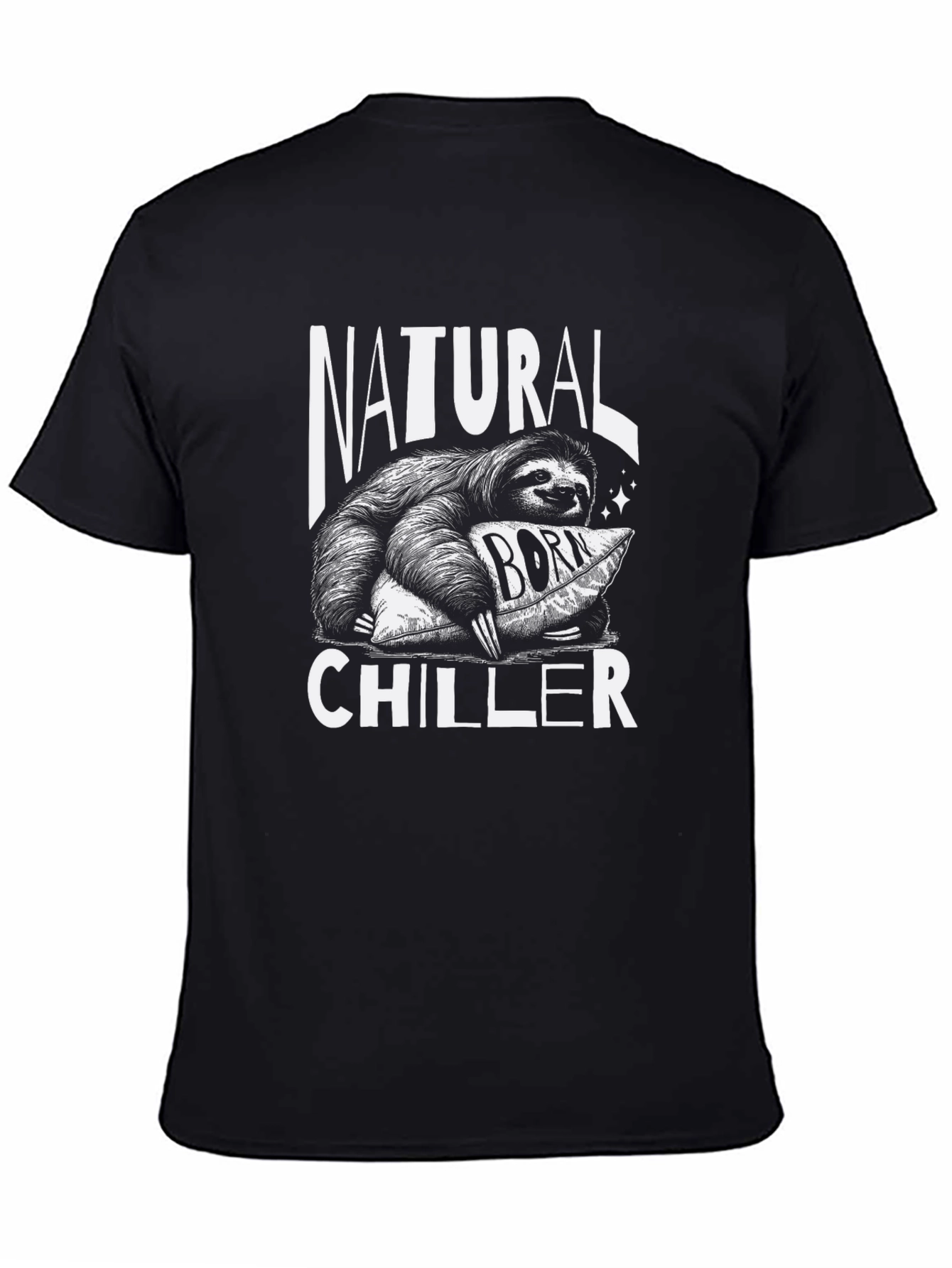 Natural Chiller Sloth Graphic Tee - Relaxed Fit