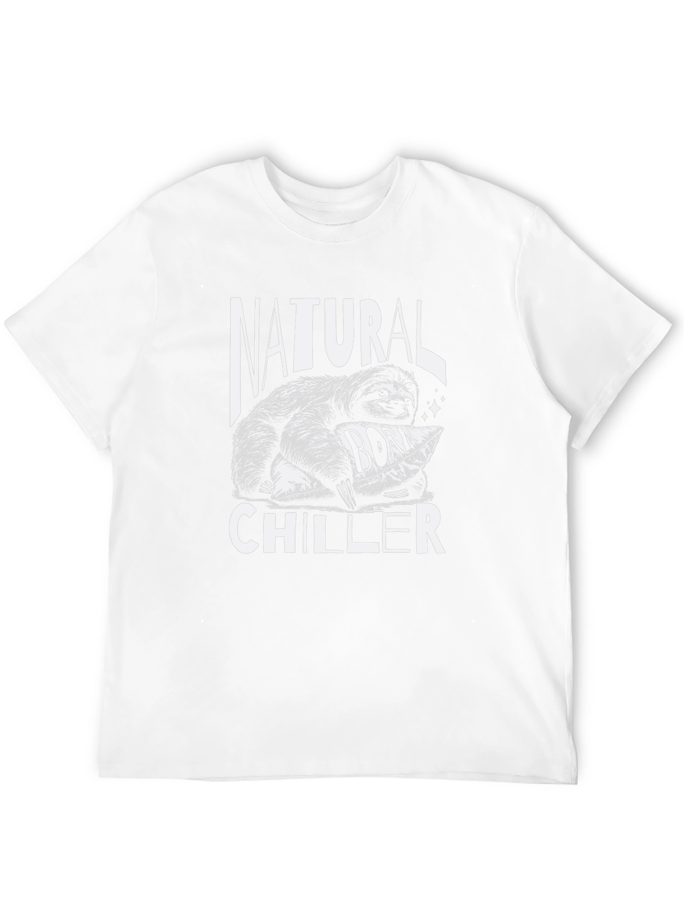 Natural Chiller Sloth Graphic Tee - Relaxed Fit