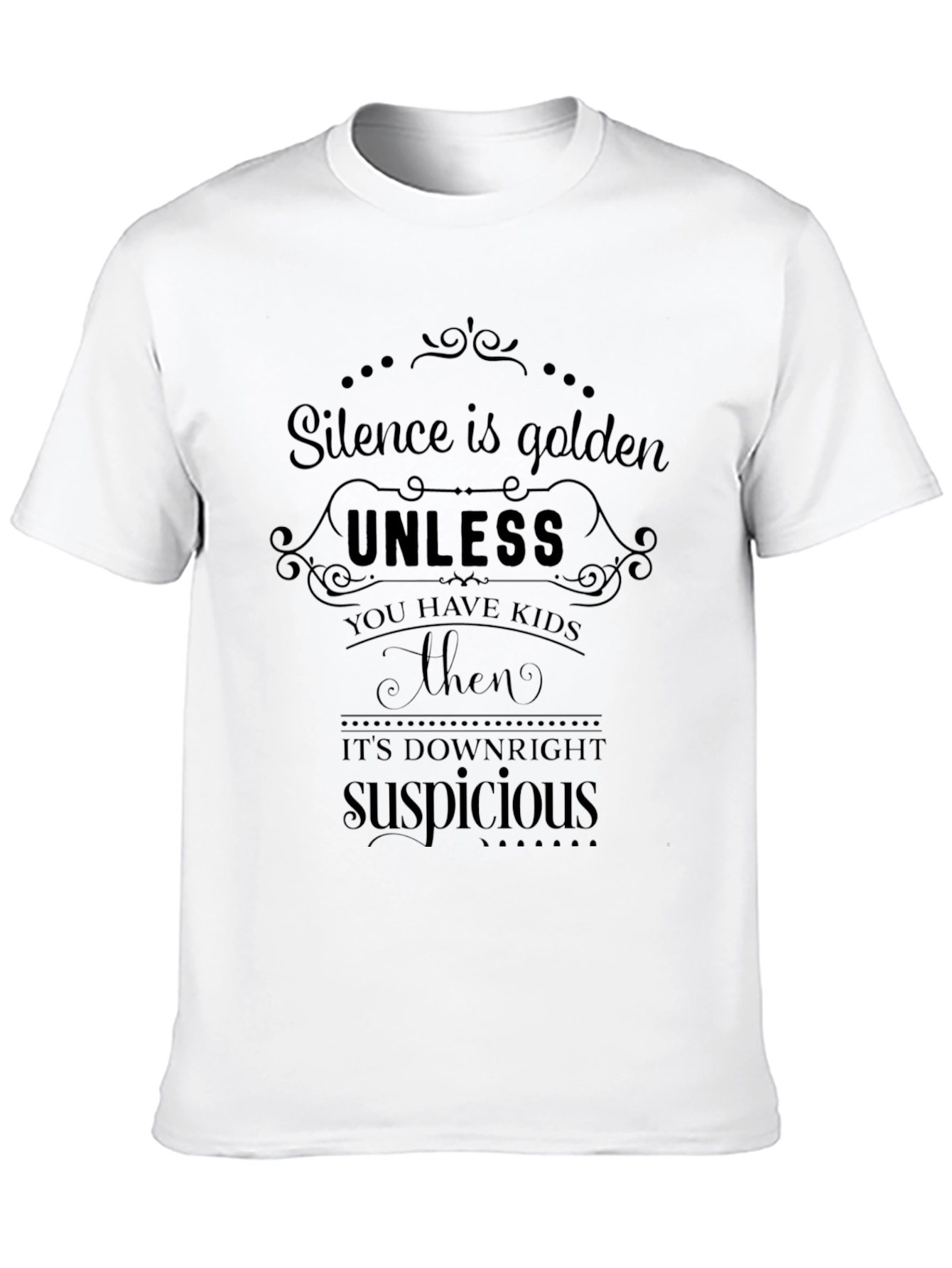Silence is Golden Funny Novelty Graphic T-Shirt