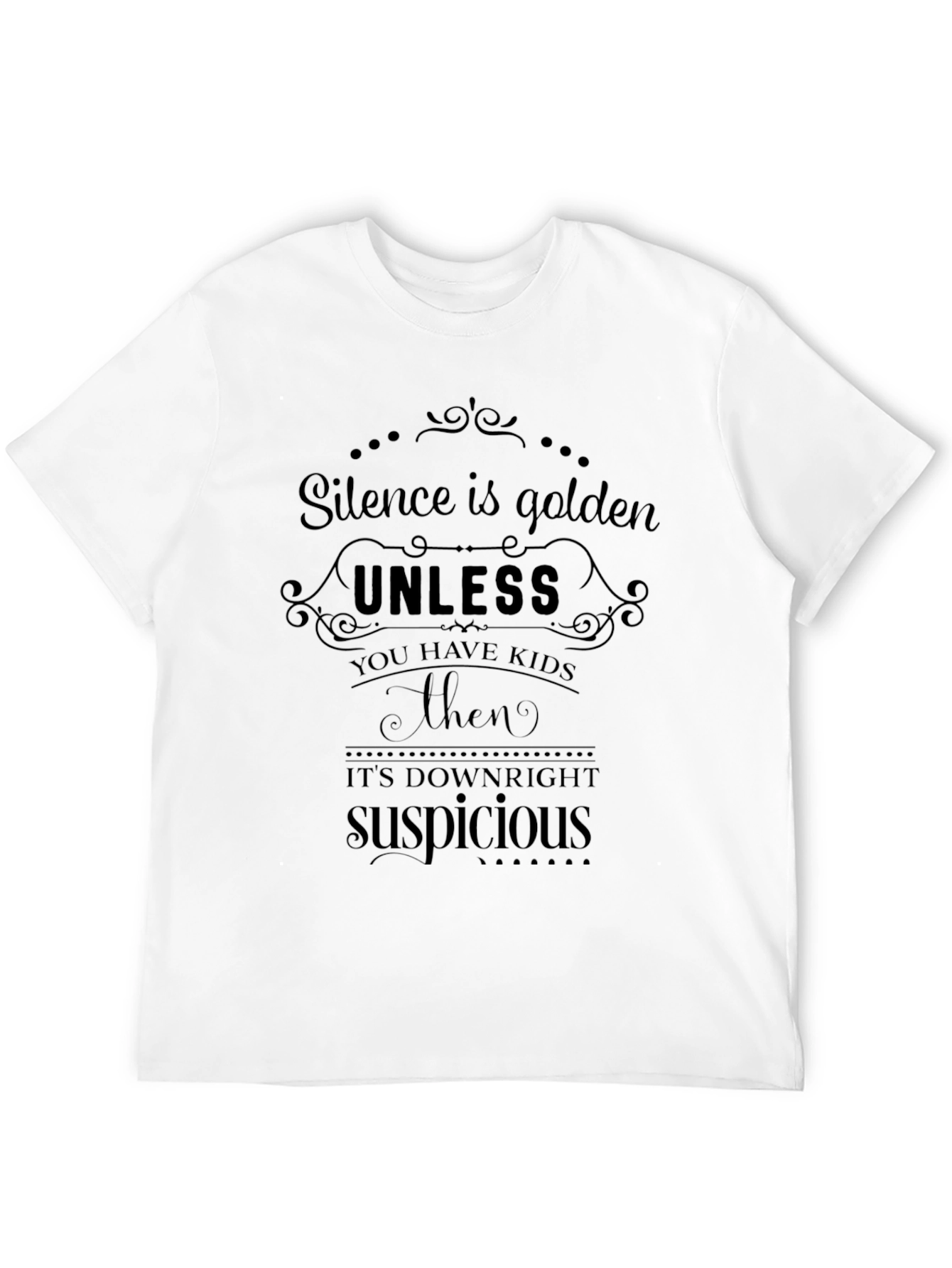 Silence is Golden Funny Novelty Graphic T-Shirt