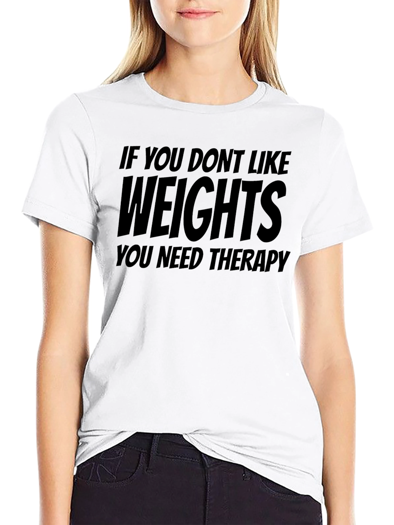 Weights Therapy Black Graphic T-Shirt