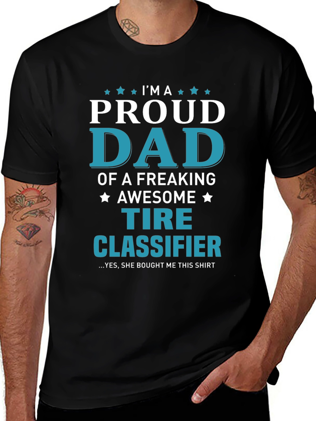 Proud Dad Tire Classifier Graphic T-Shirt