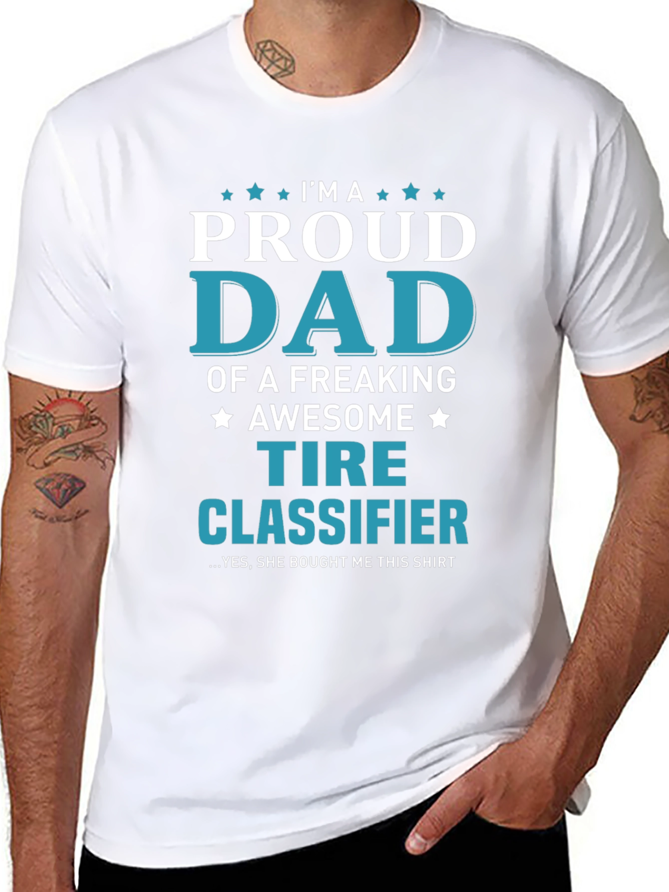 Proud Dad Tire Classifier Graphic T-Shirt