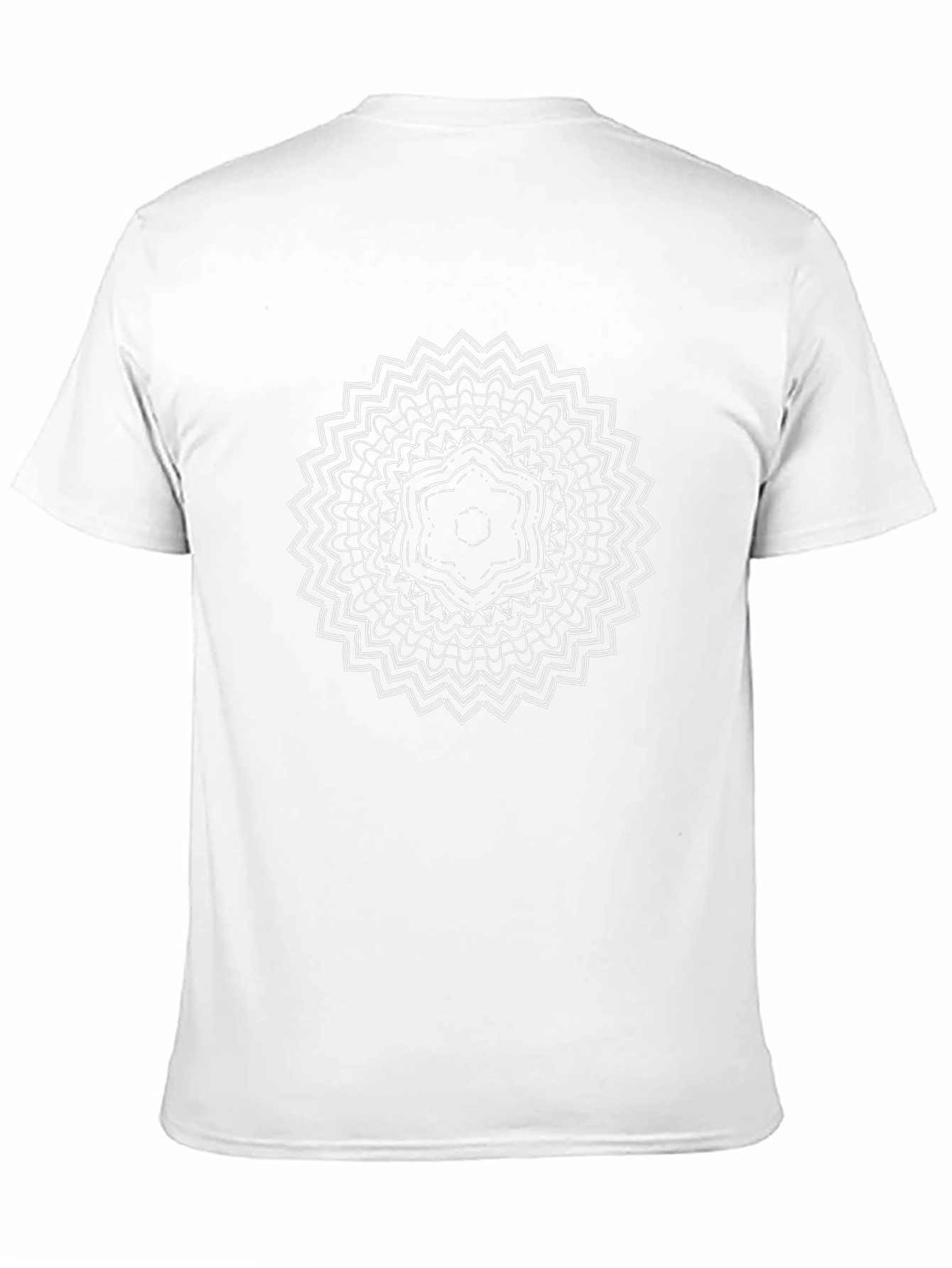 Geometric Mandala Graphic Tee - Black Cotton T-Shirt