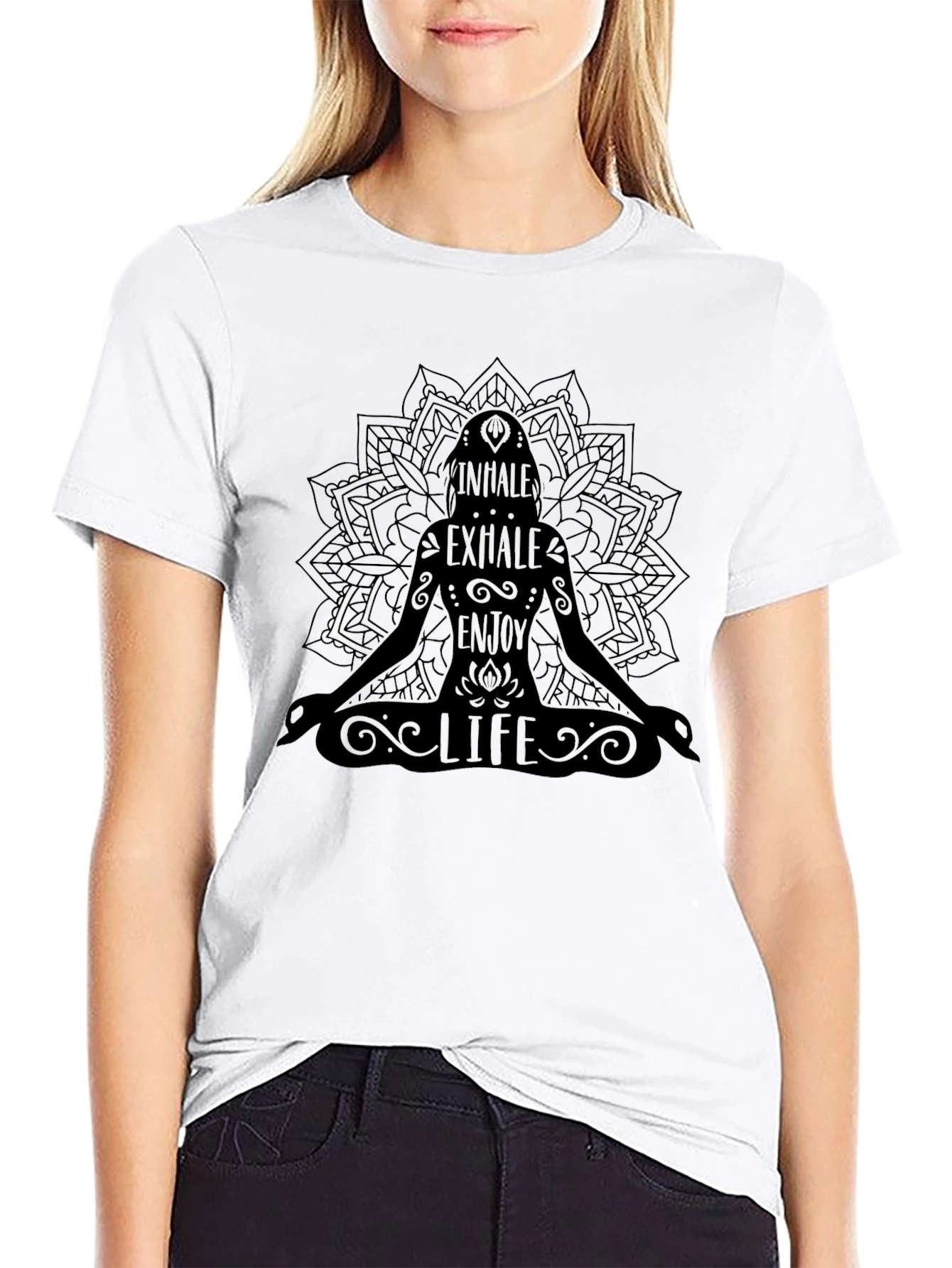 Inhale Exhale Enjoy Life Yoga Graphic Tee