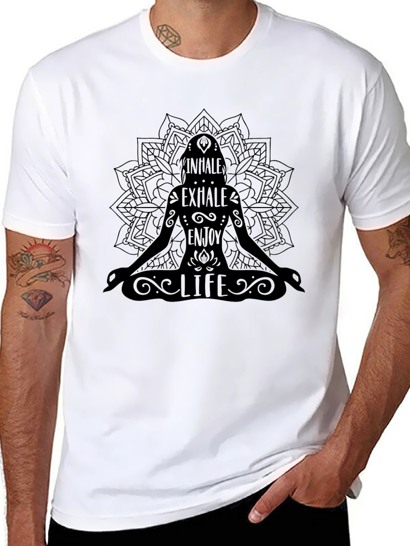 Inhale Exhale Enjoy Life Yoga Graphic Tee