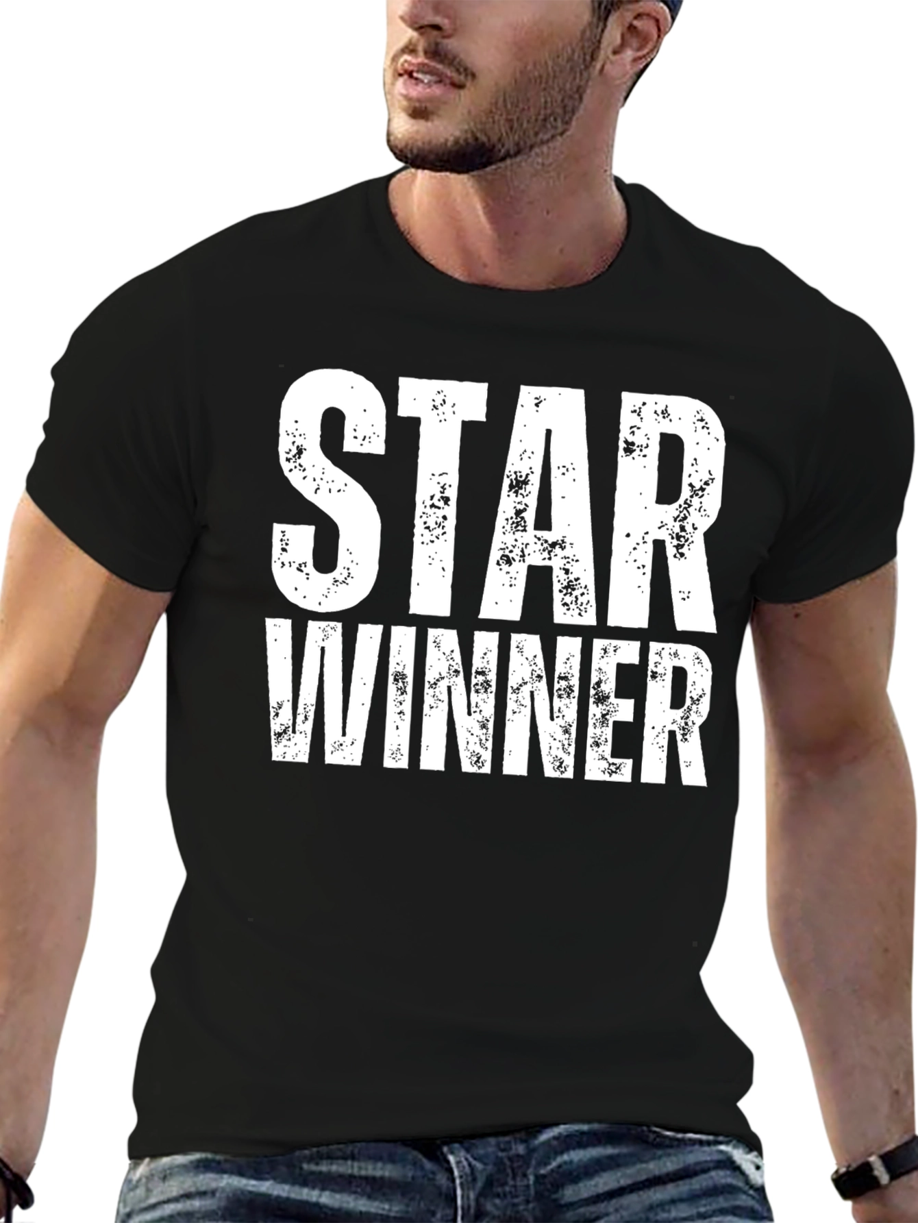 Star Winner Black Graphic Tee